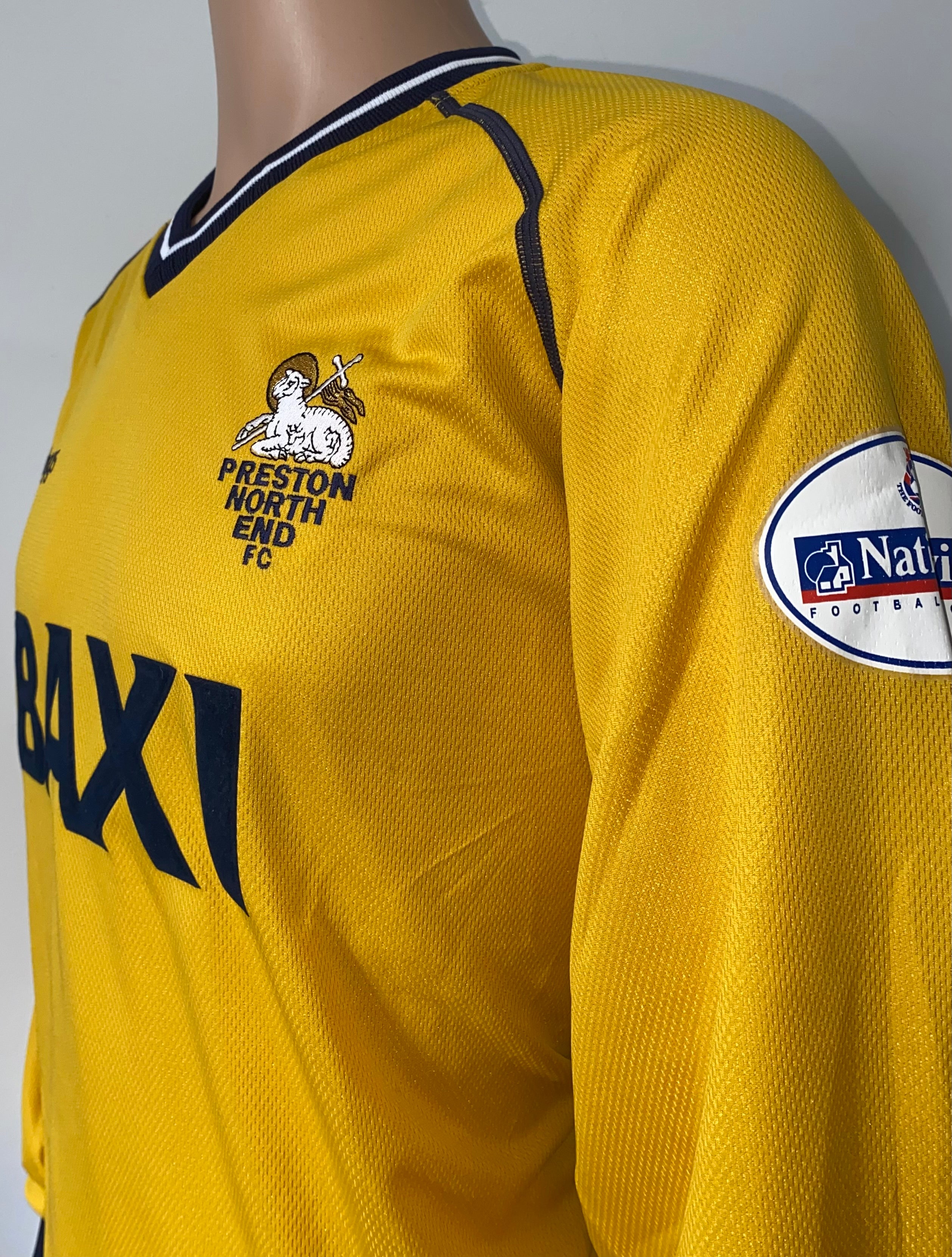 2001/02 PRESTON NORTH END MATCH WORN AWAY SHIRT (WRIGHT #23)