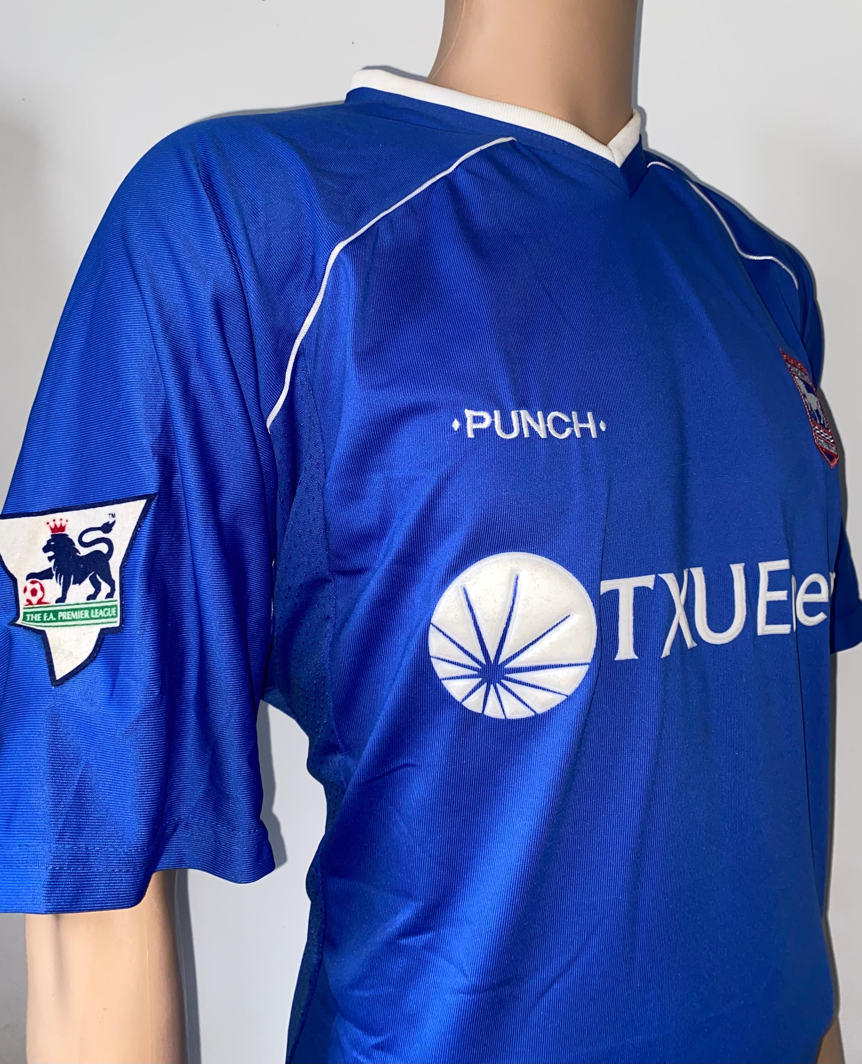 2001/02 IPSWICH TOWN MATCH WORN HOME SHIRT (ABIDALLAH 28)