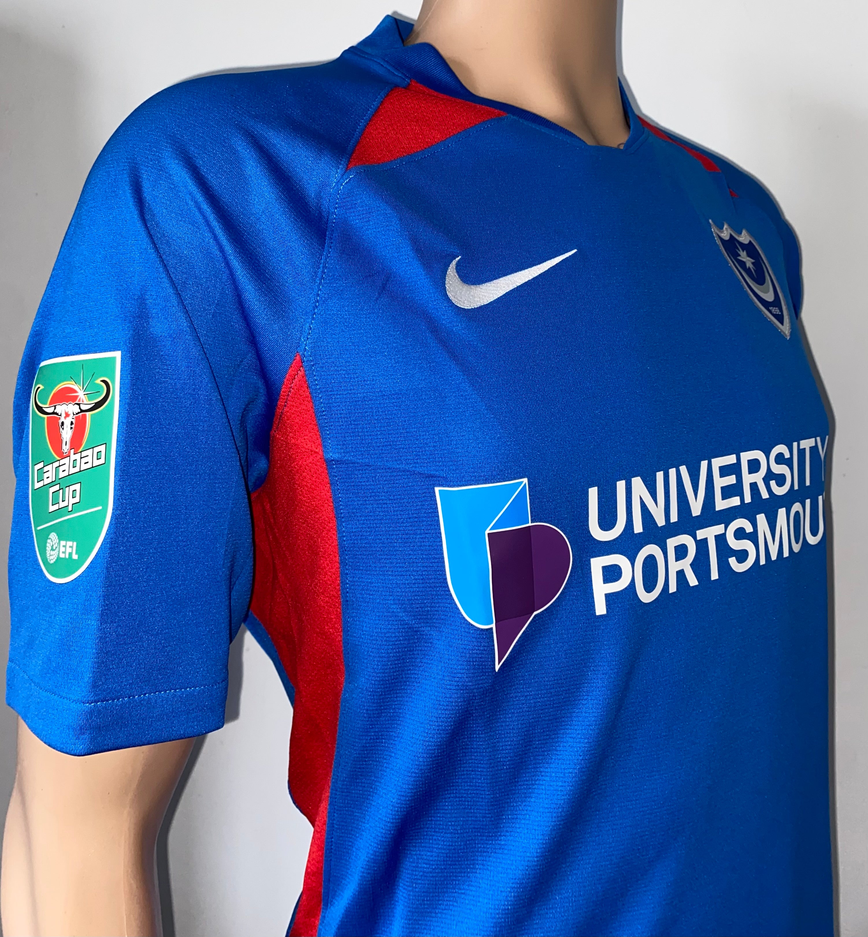2019/20 PORTSMOUTH MATCH WORN HOME SHIRT (CASEY #31 carabao cup)