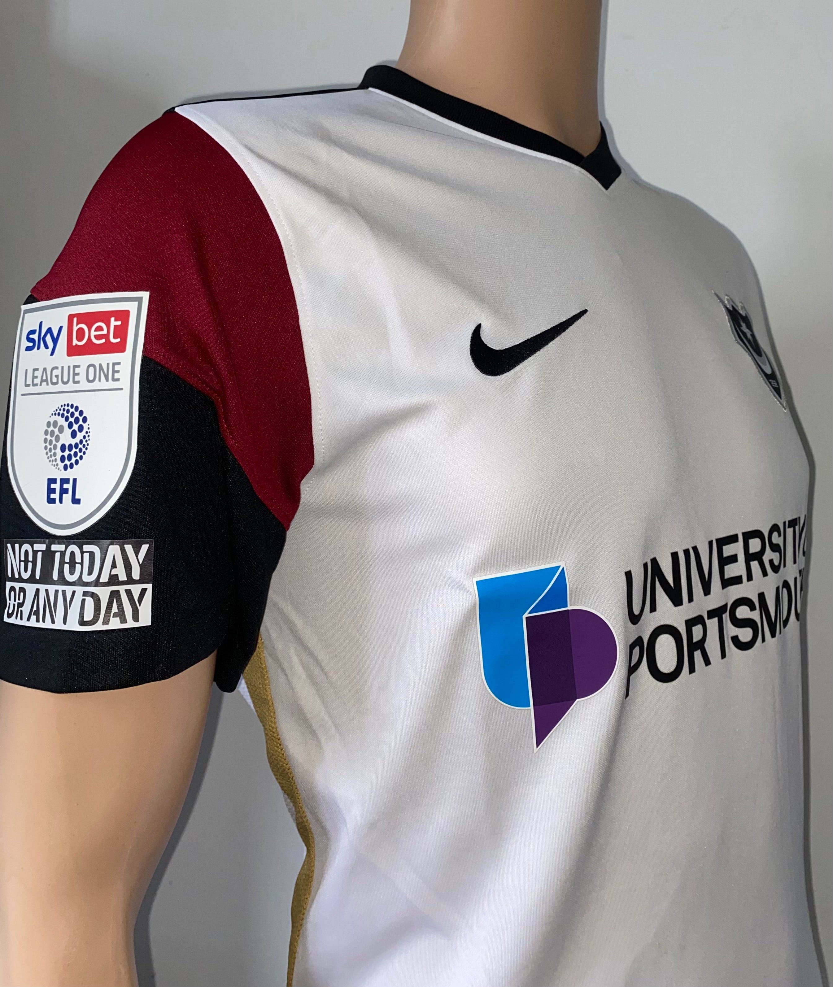 2021/22 PORTSMOUTH MATCH WORN AWAY SHIRT (DOWNING #26)