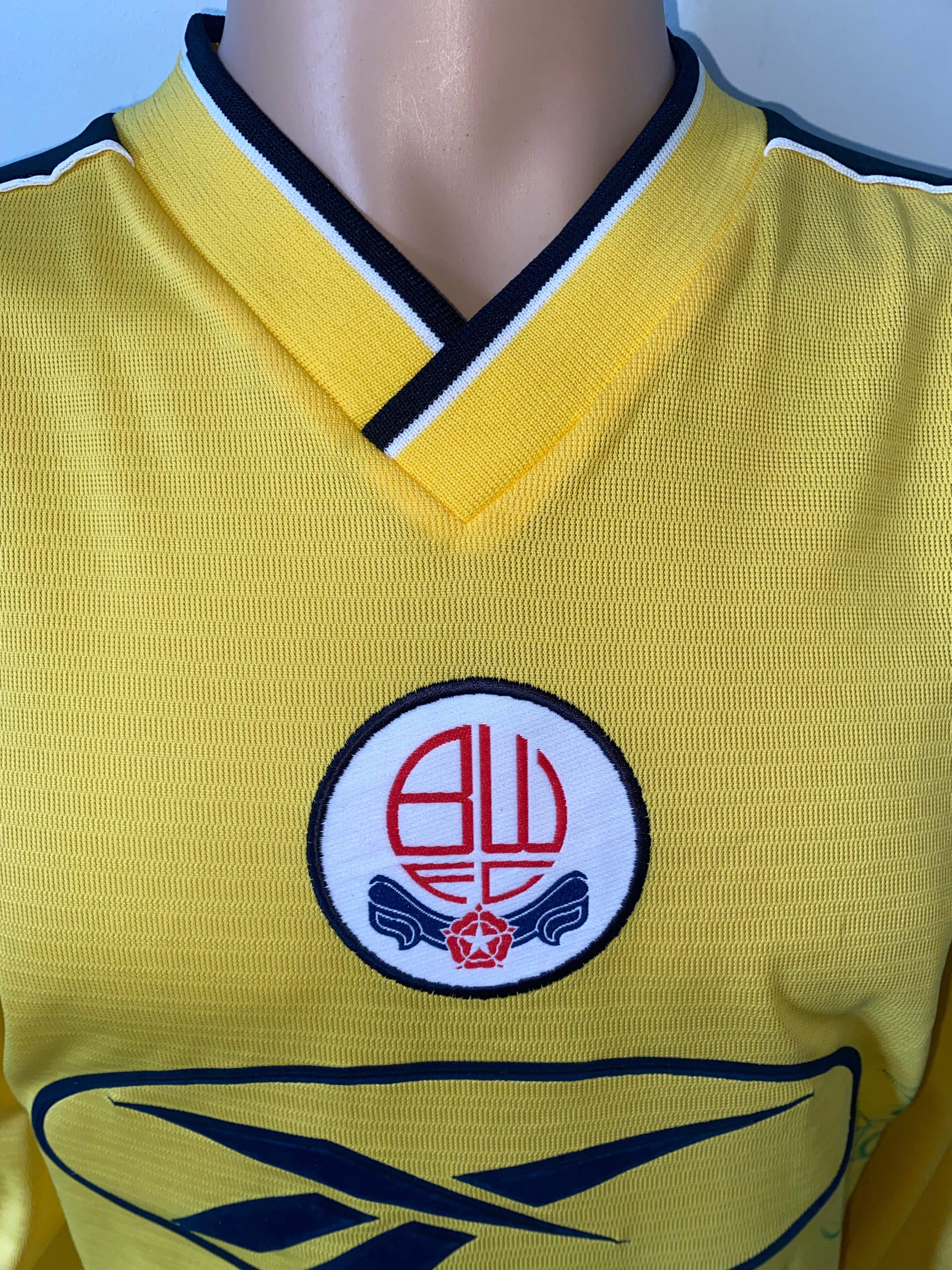 1998/99 BOLTON WANDERERS MATCH WORN AWAY SHIRT HOLDSWORTH #10