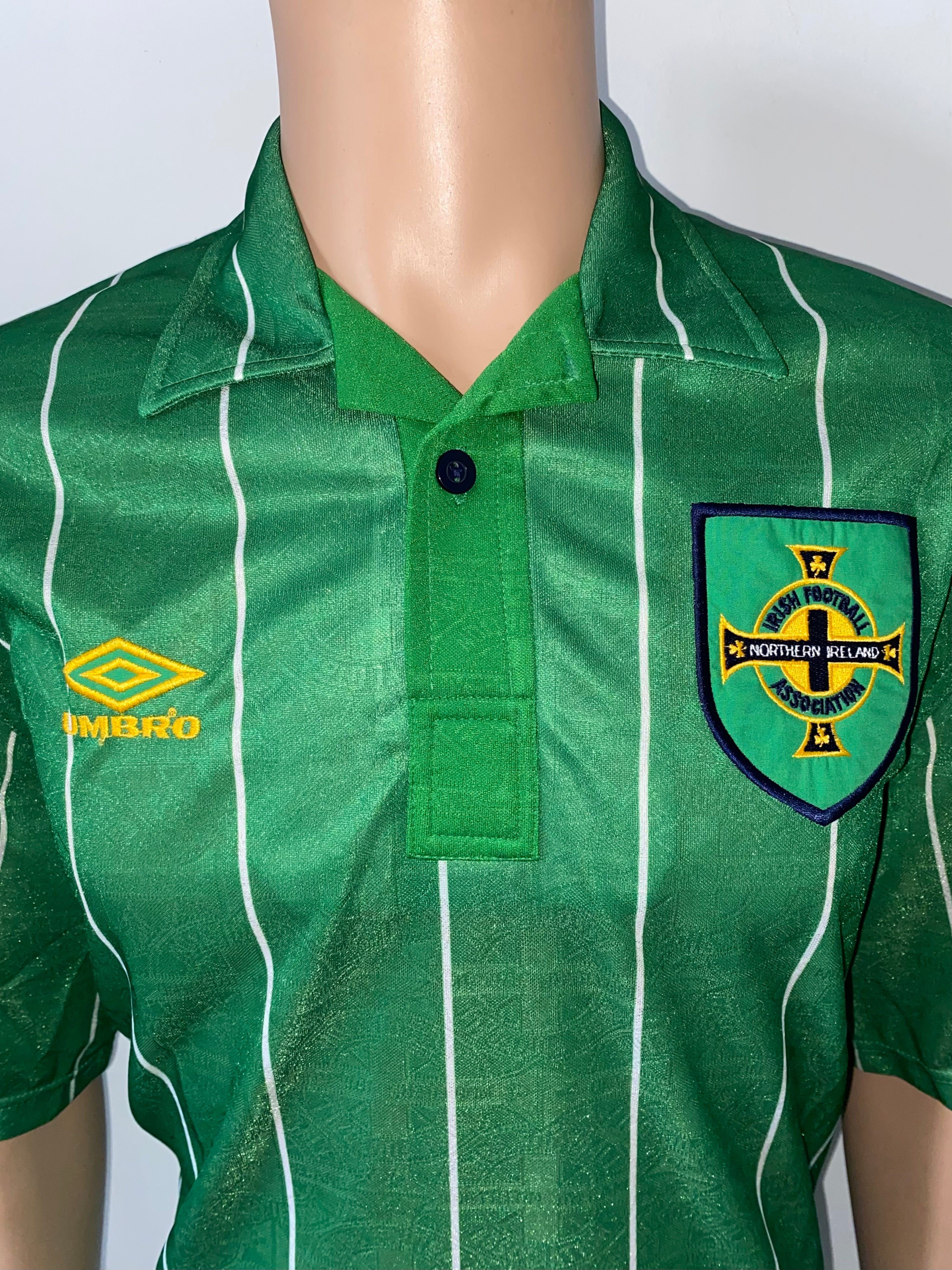 1993 NORTHERN IRELAND MATCH WORN HOME SHIRT (MCGIBBON #16)