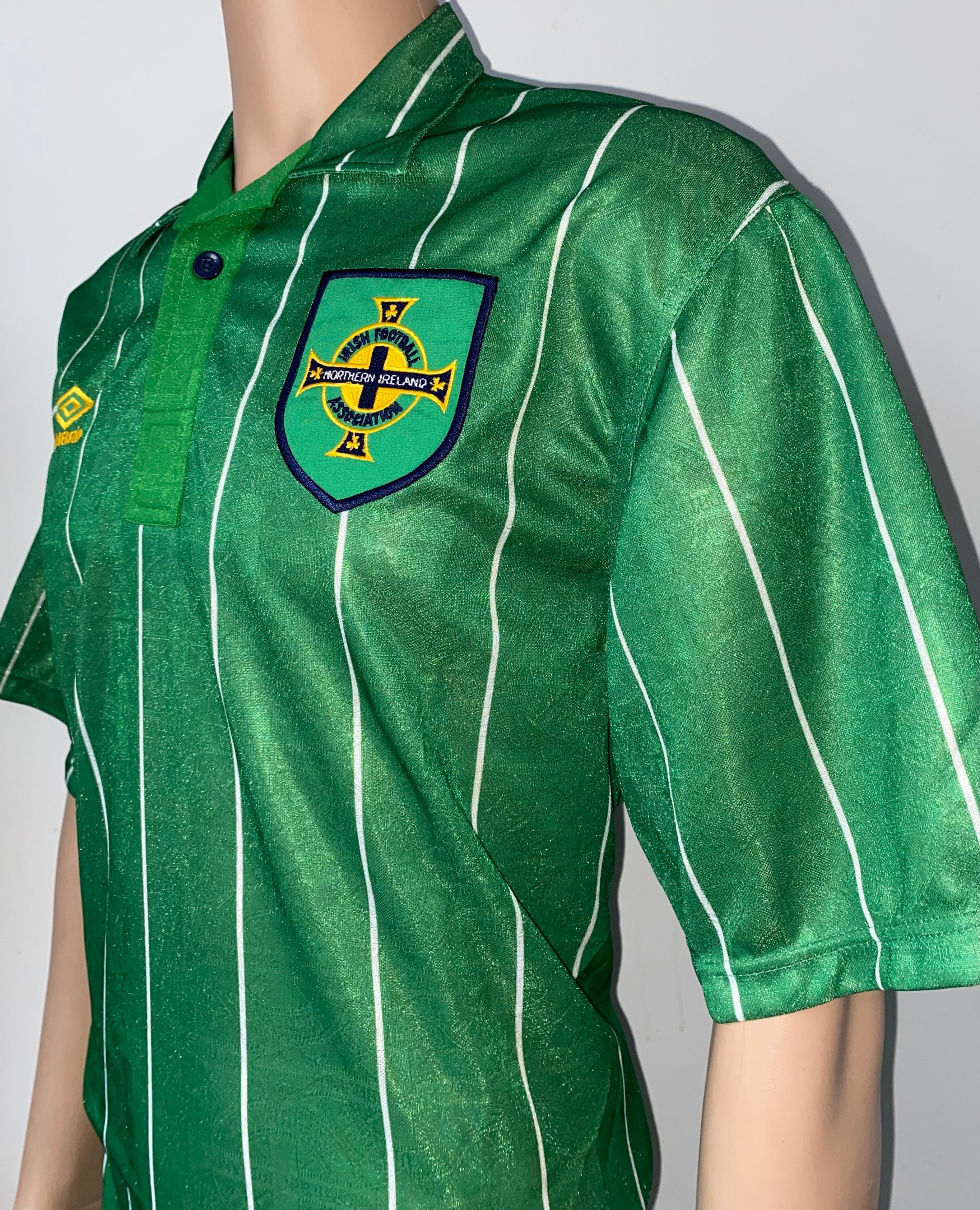 1993 NORTHERN IRELAND MATCH WORN HOME SHIRT (MCGIBBON #16)
