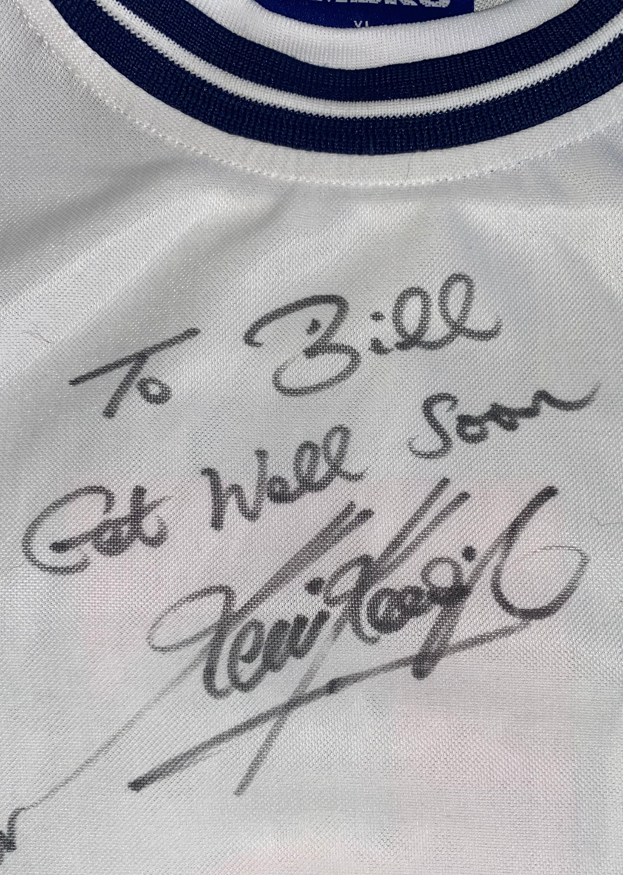 2000 ENGLAND MATCH ISSUE SIGNED HOME SHIRT #5