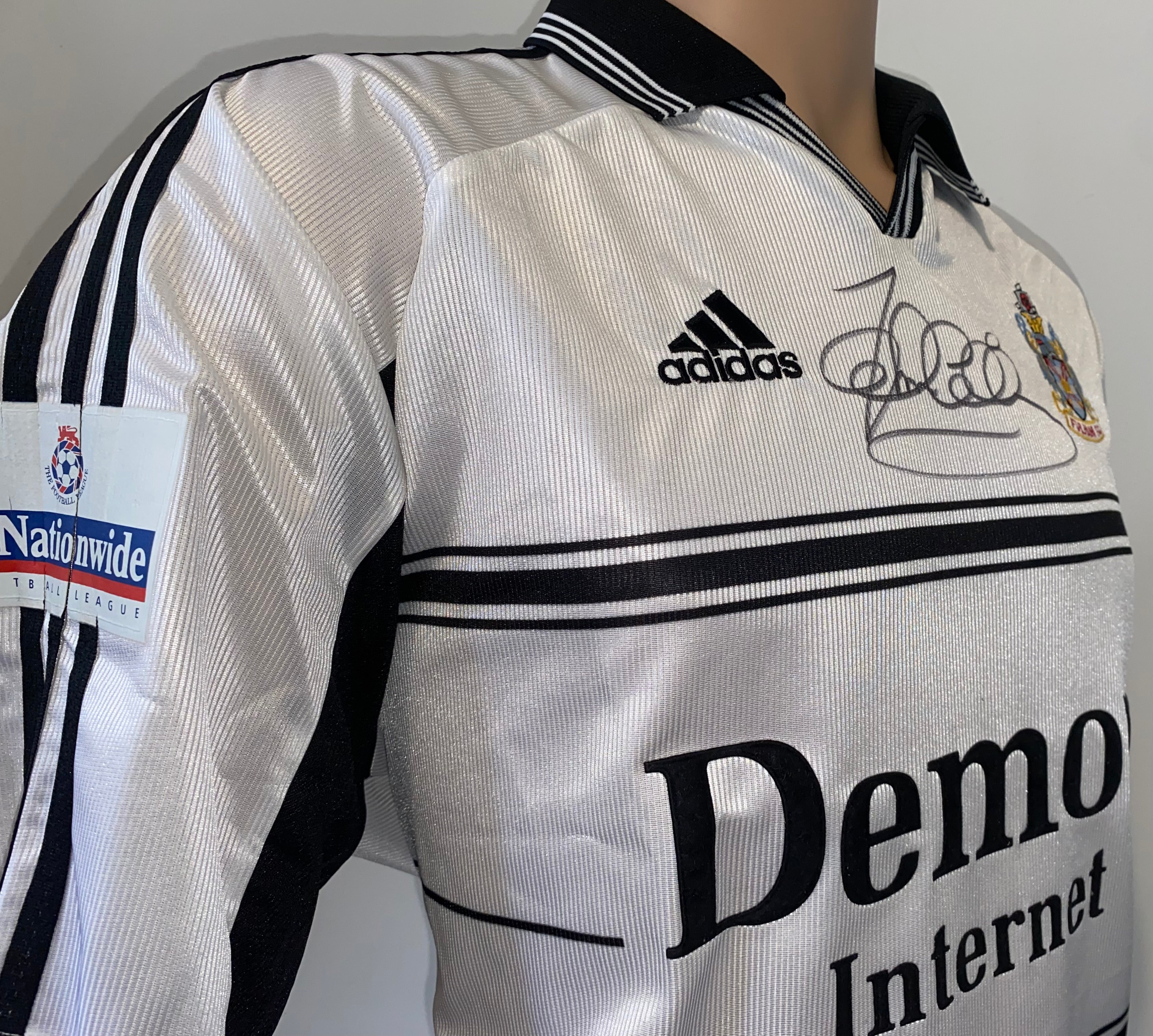 2000/01 FULHAM MATCH WORN ADIDAS HOME SHIRT (COLLINS 10)