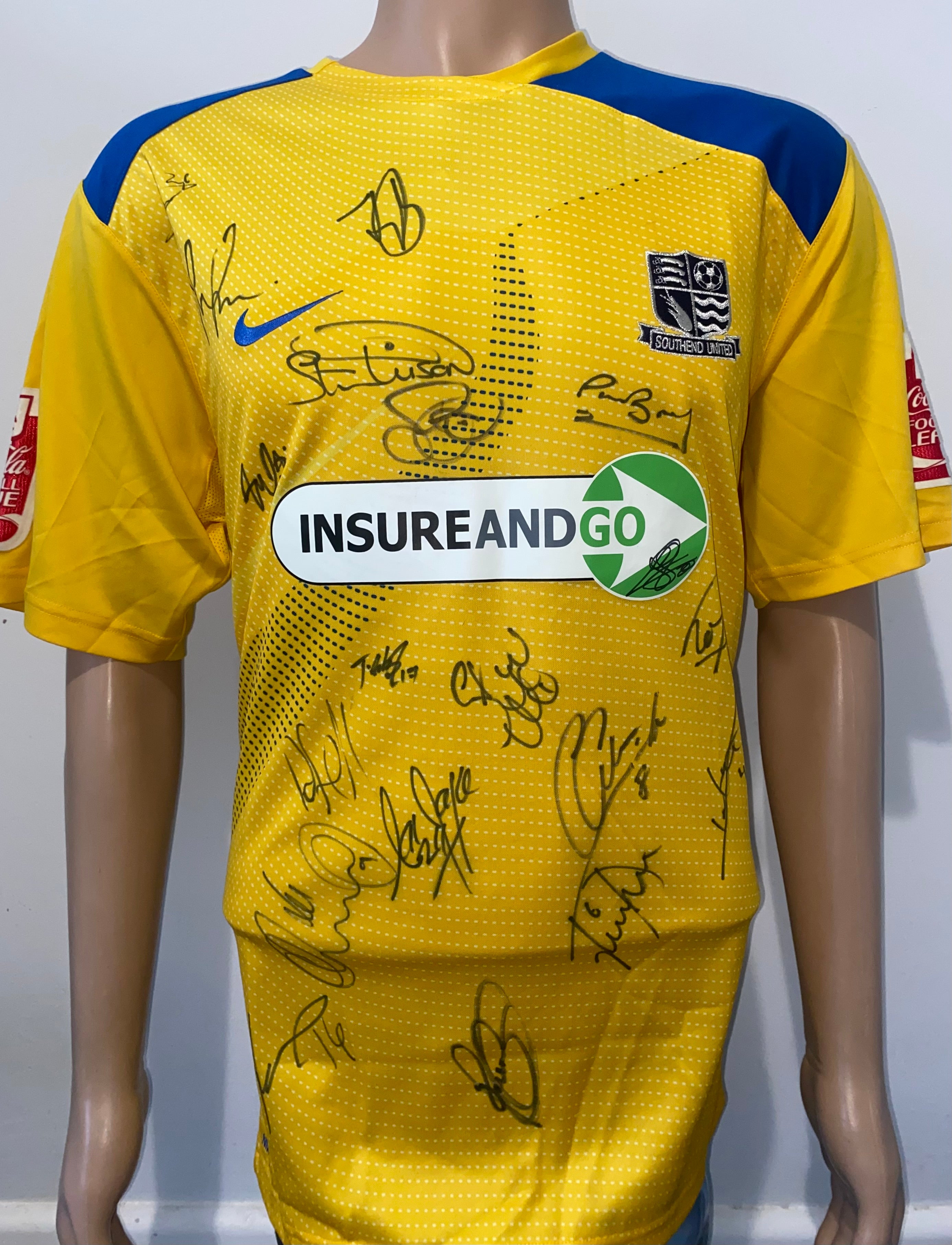 2008/09 SOUTHEND UNITED MATCH WORN AWAY SHIRT (FURLONG #29)