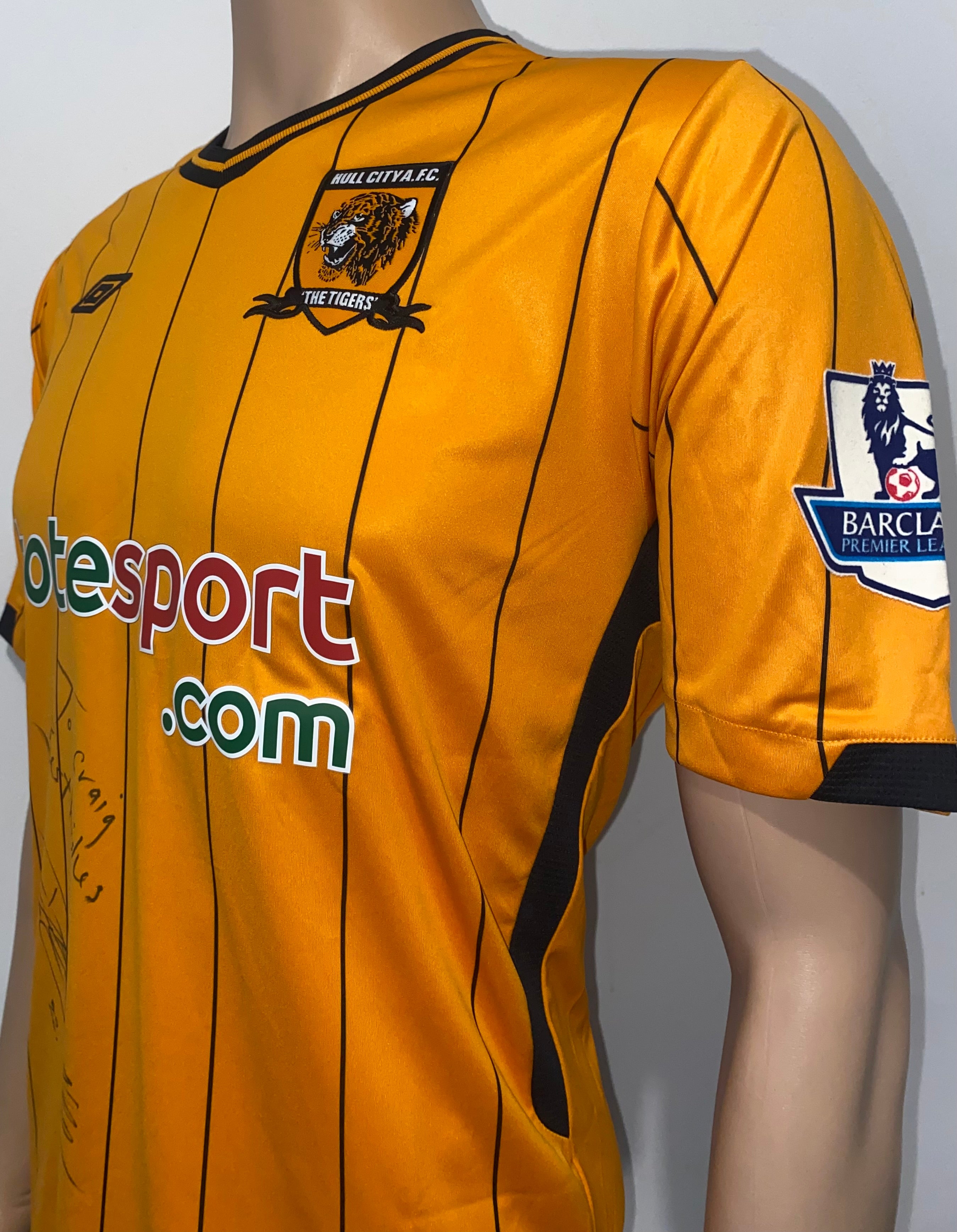2009/10 HULL CITY MATCH WORN HOME SHIRT (MARNEY #22)