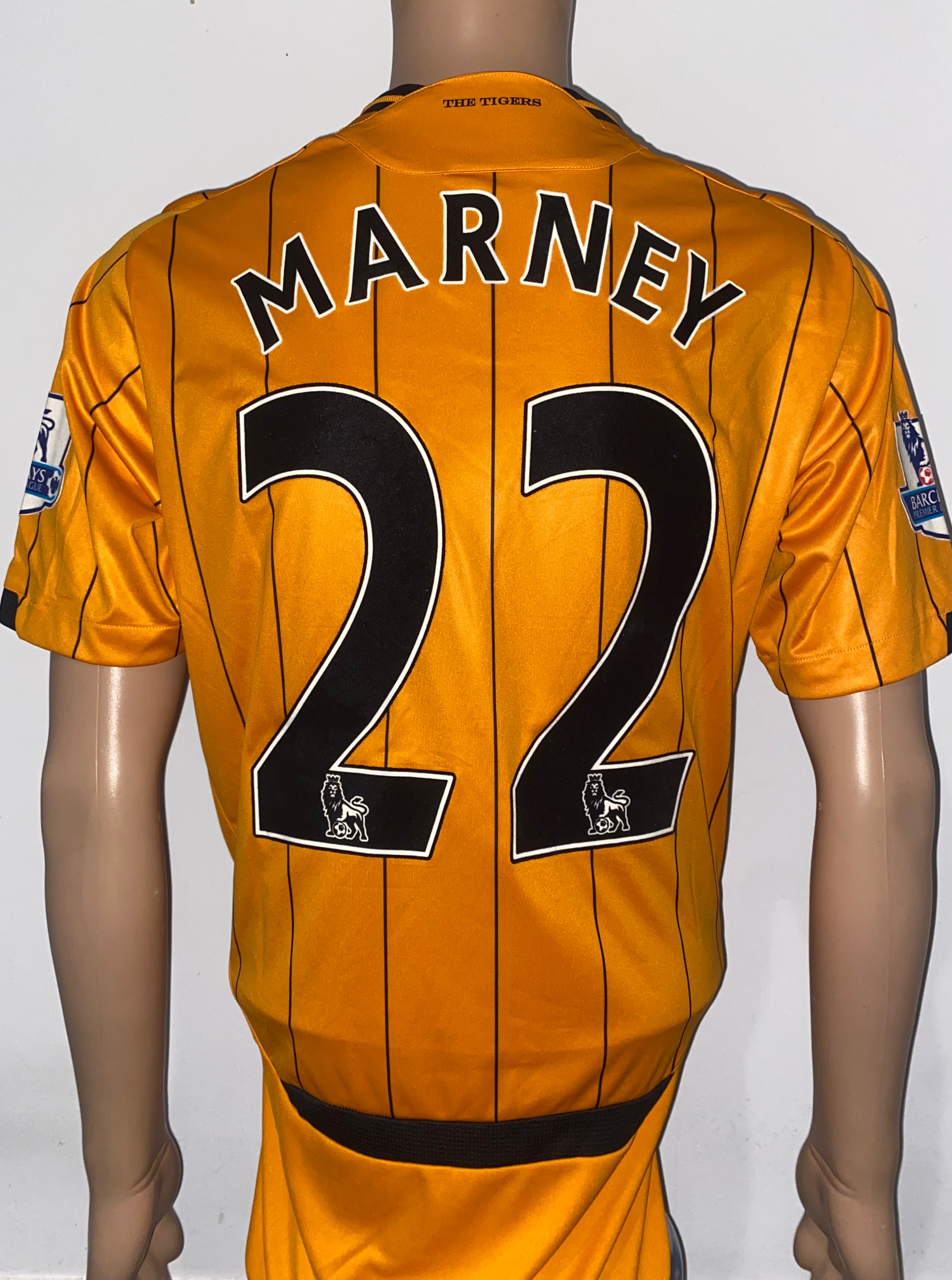 2009/10 HULL CITY MATCH WORN HOME SHIRT (MARNEY #22)
