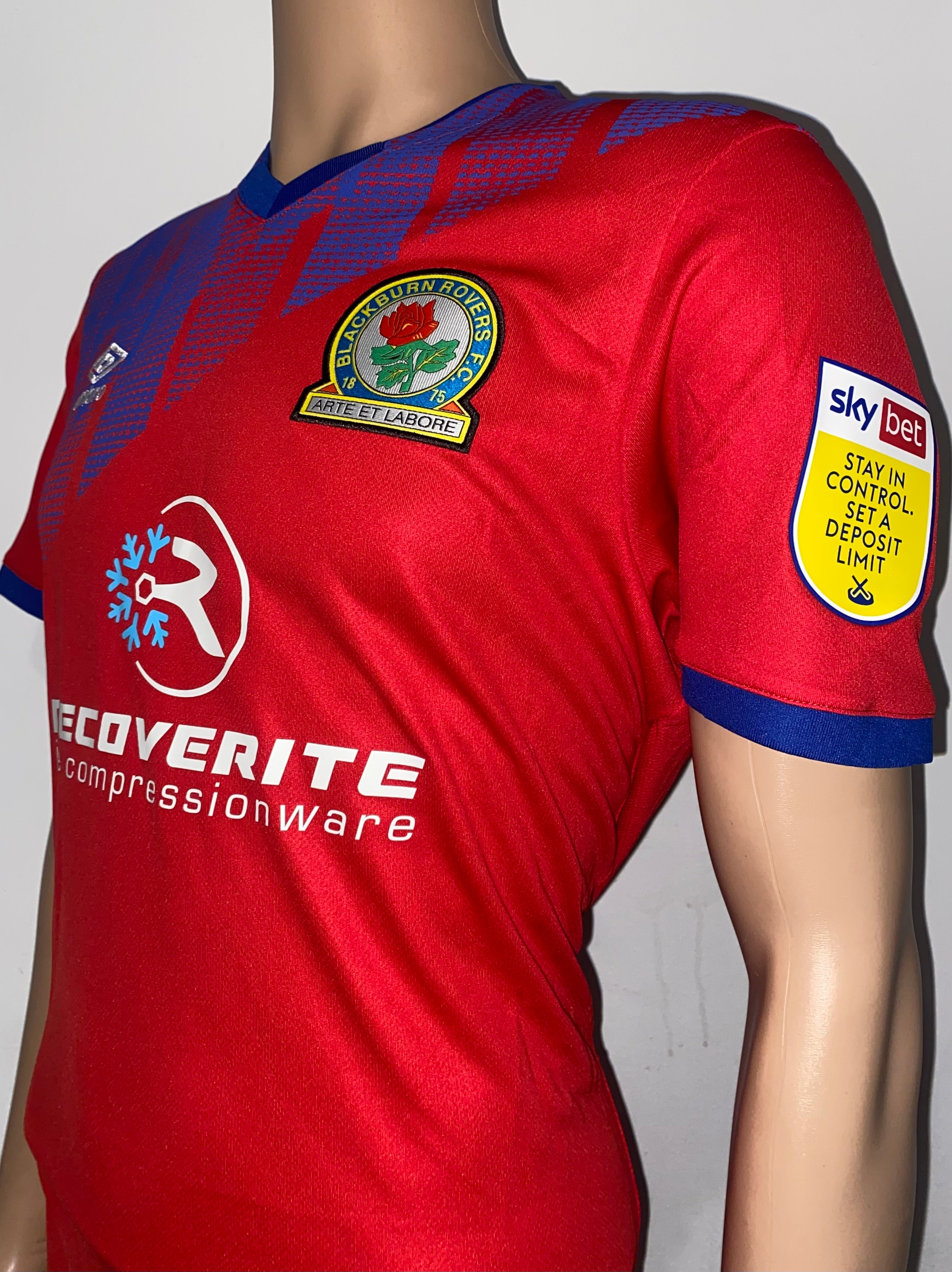 2020/21 BLACKBURN ROVERS MATCH WORN AWAY SHIRT (TRAVIS #27)