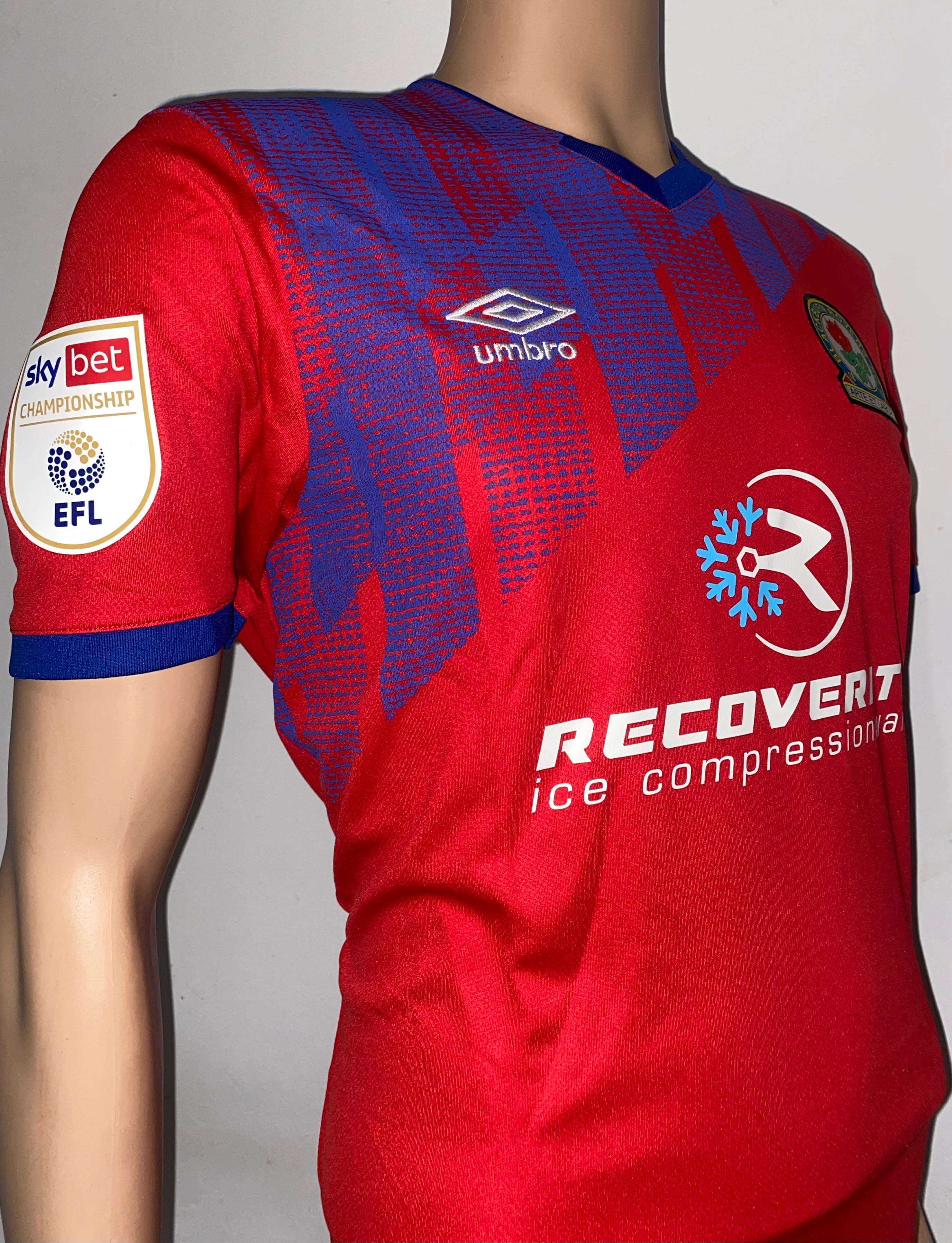 2020/21 BLACKBURN ROVERS MATCH WORN AWAY SHIRT (TRAVIS #27)