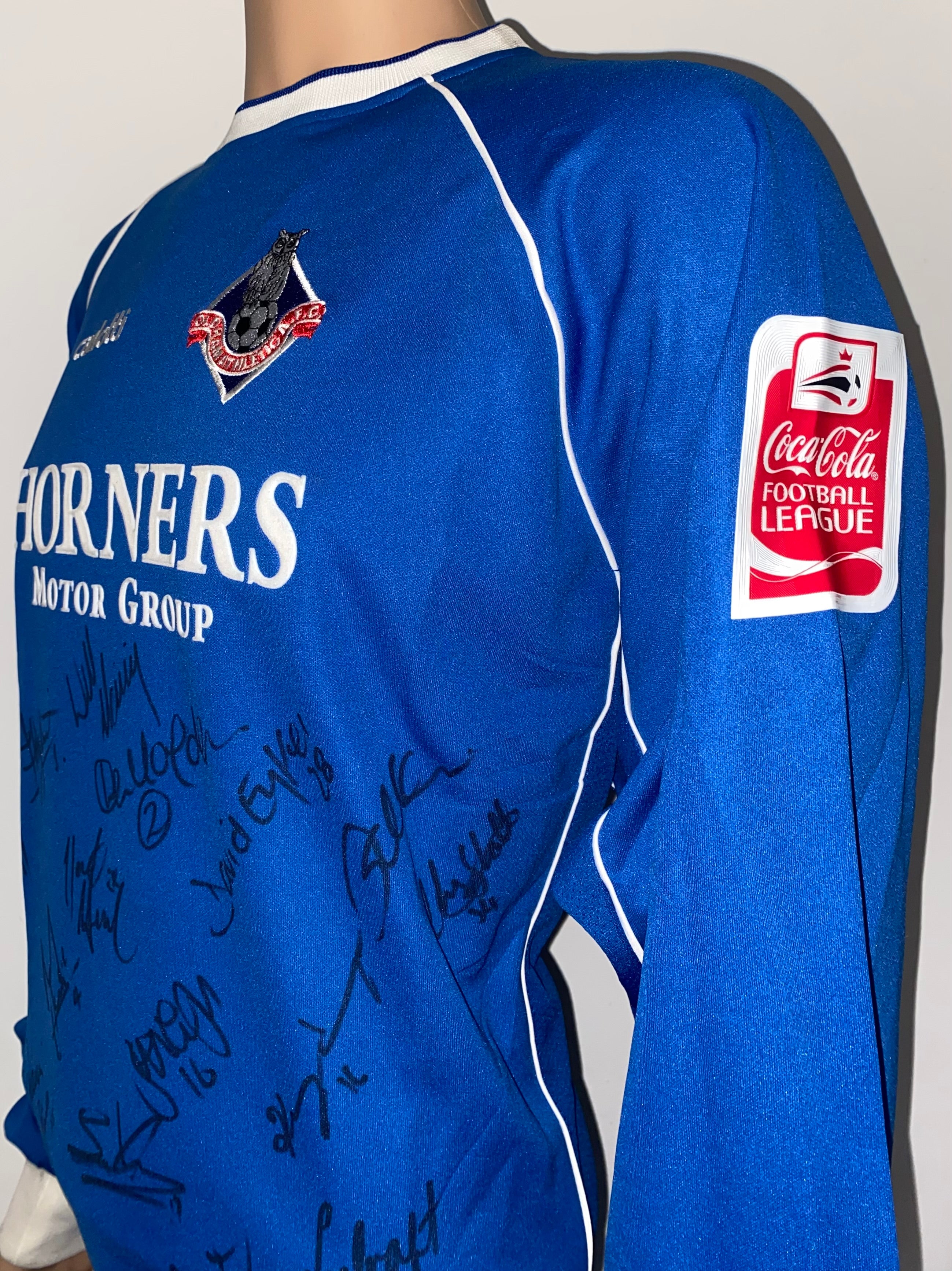 2004/05 OLDHAM ATHLETIC MATCH WORN HOME SHIRT (BOSHELL #8)