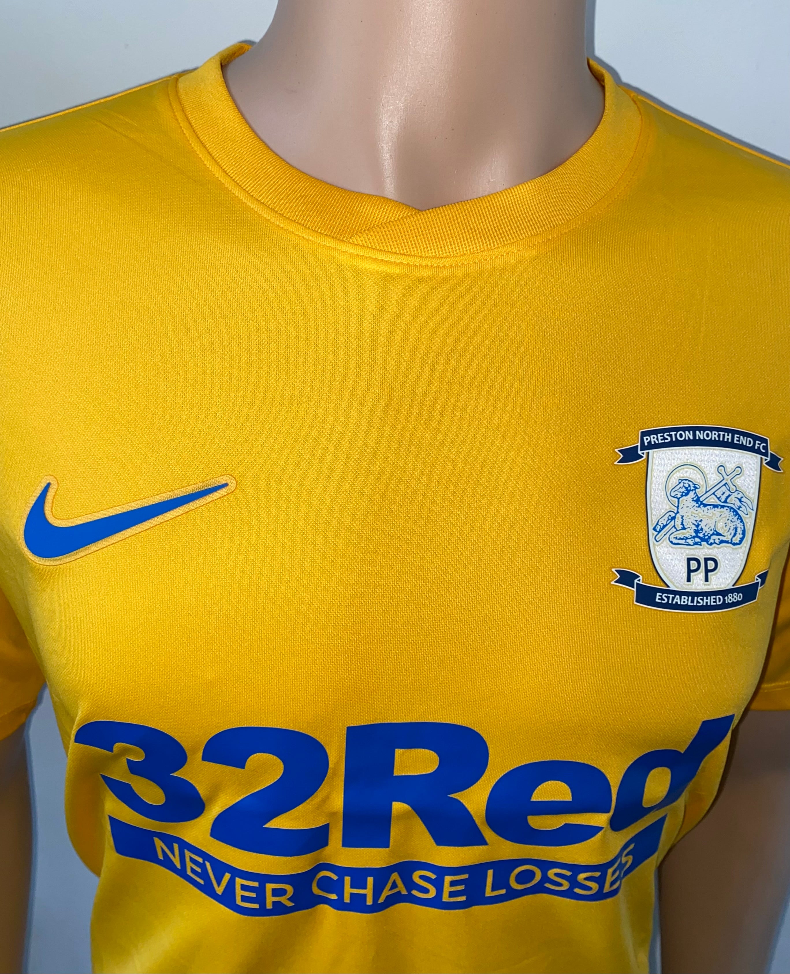 2019/20 PRESTON NORTH END MATCH ISSUE AWAY SHIRT (GREEN #19)