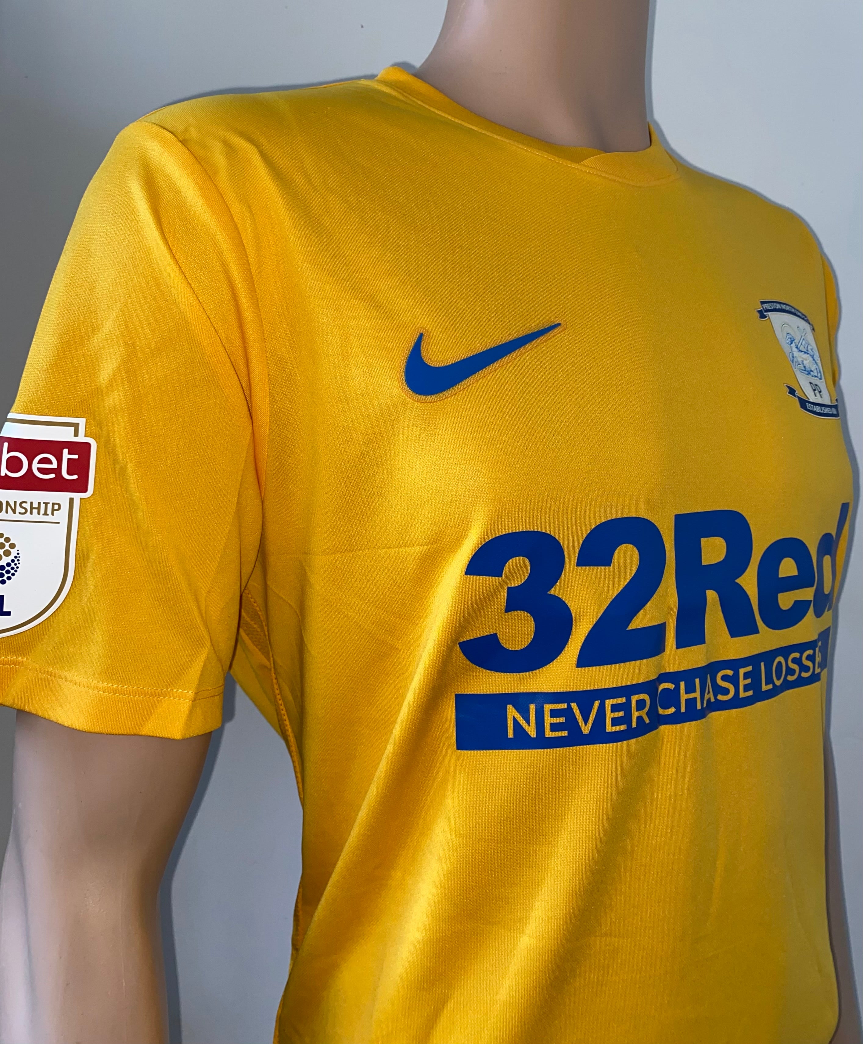 2019/20 PRESTON NORTH END MATCH ISSUE AWAY SHIRT (GREEN #19)
