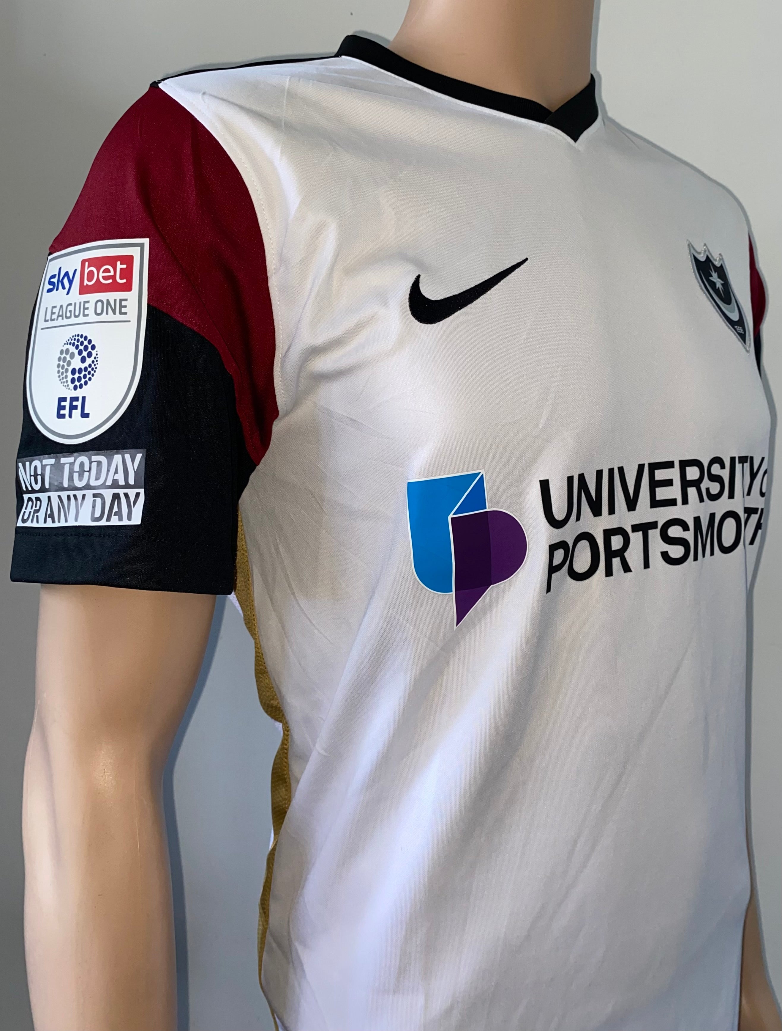 2021/22 PORTSMOUTH MATCH WORN AWAY SHIRT (ROBERTSON #4)