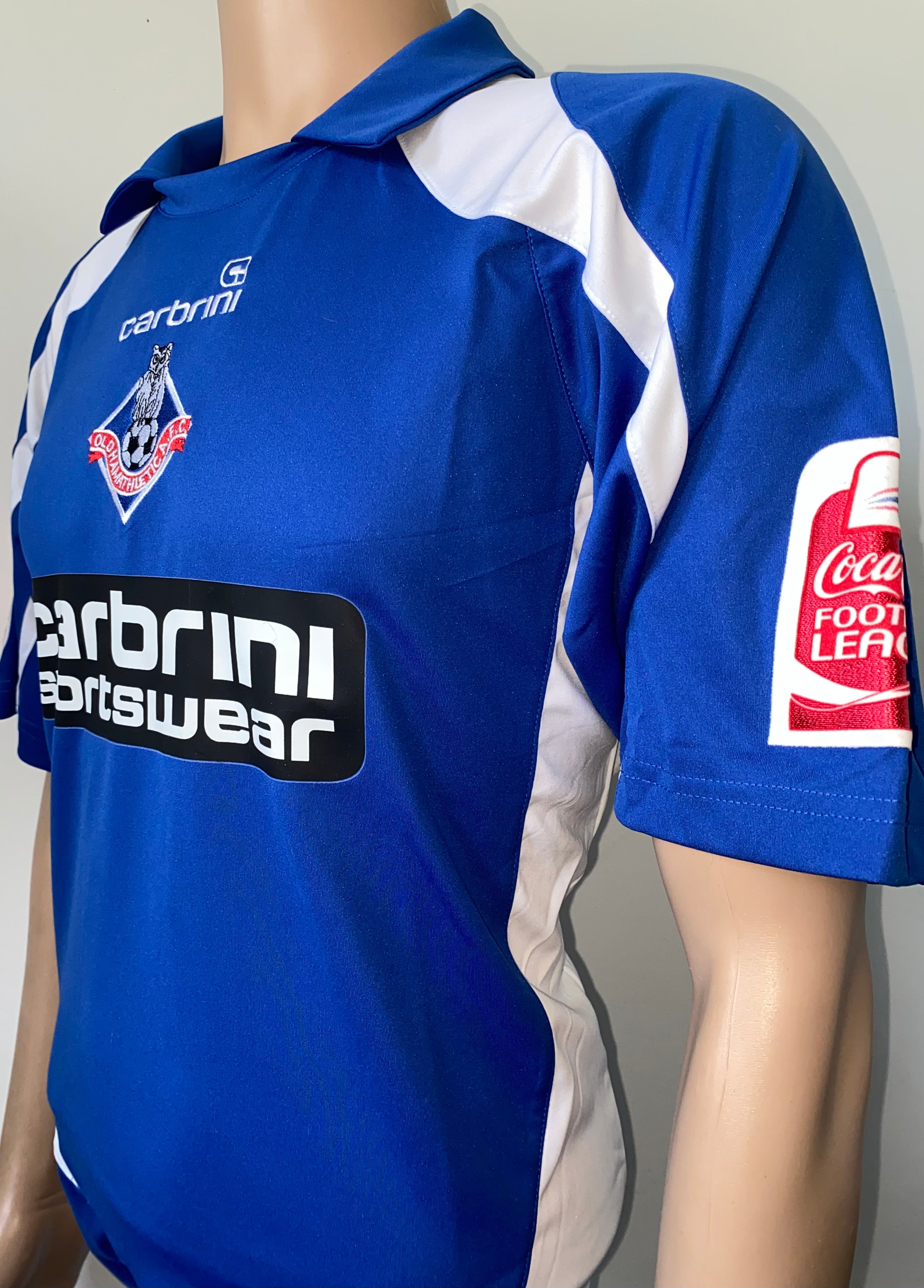 2008/09 OLDHAM ATHLETIC MATCH WORN HOME SHIRT (TAYLOR #18)