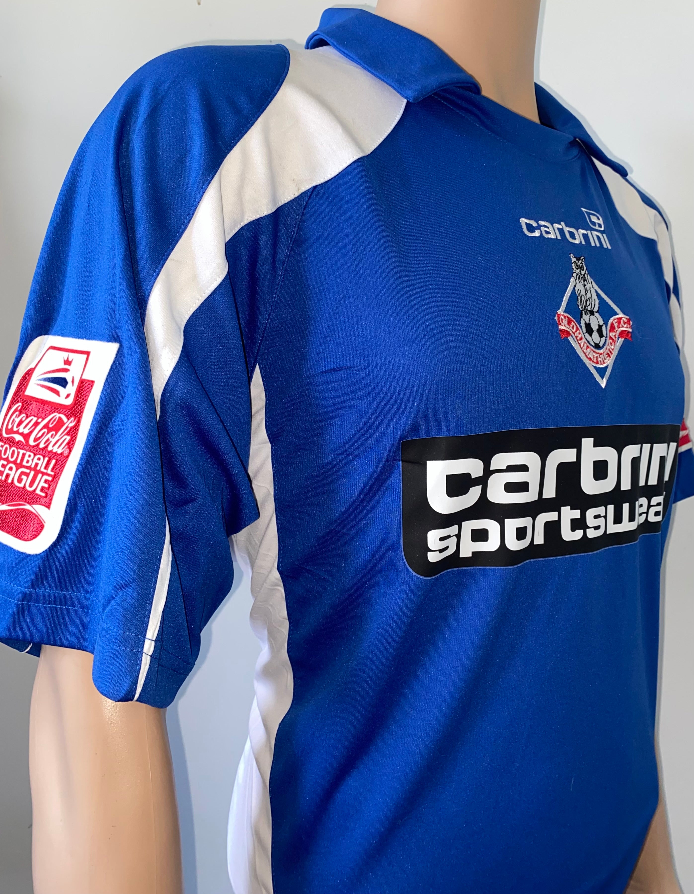 2008/09 OLDHAM ATHLETIC MATCH WORN HOME SHIRT (TAYLOR #18)