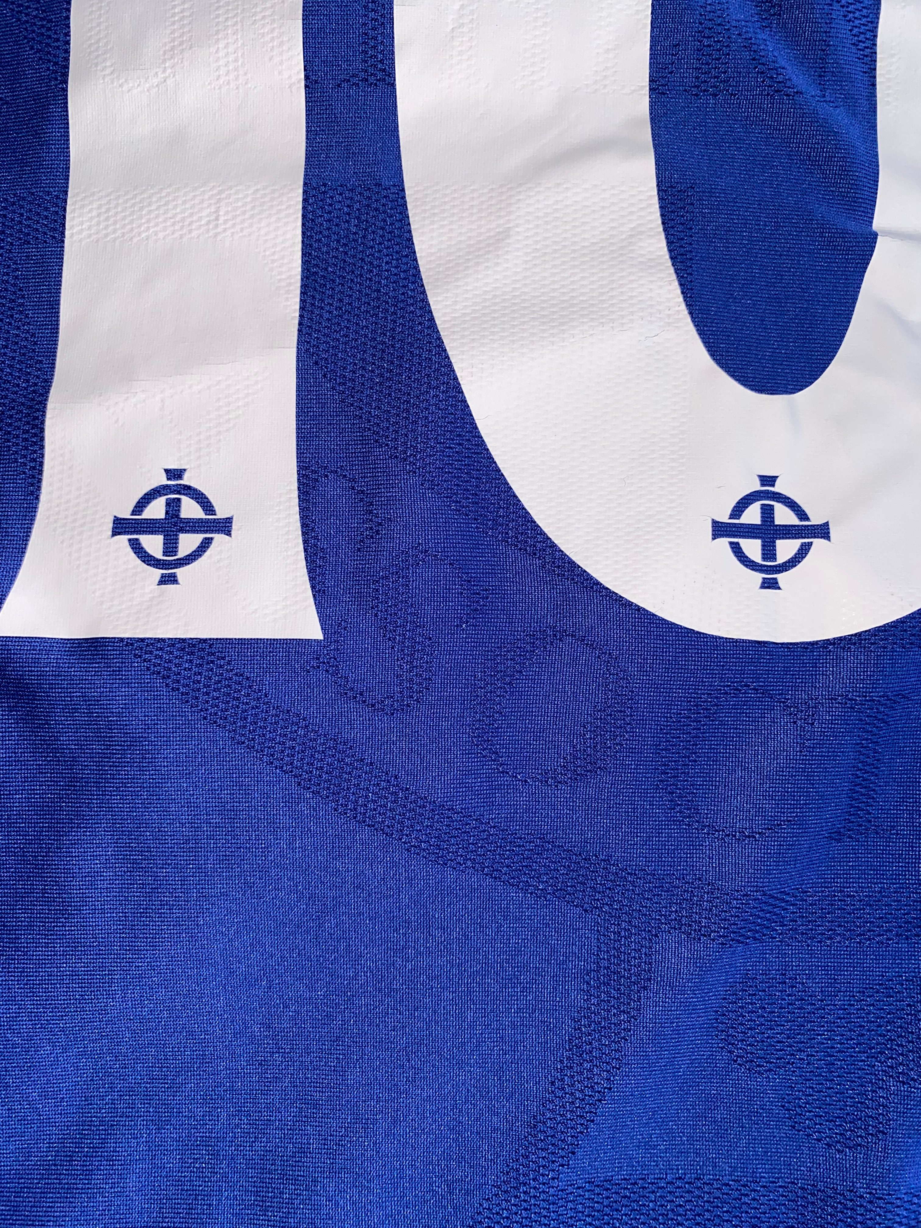 2006-08 NORTHERN IRELAND UMBRO U-21 MATCH ISSUE HOME SHIRT #10