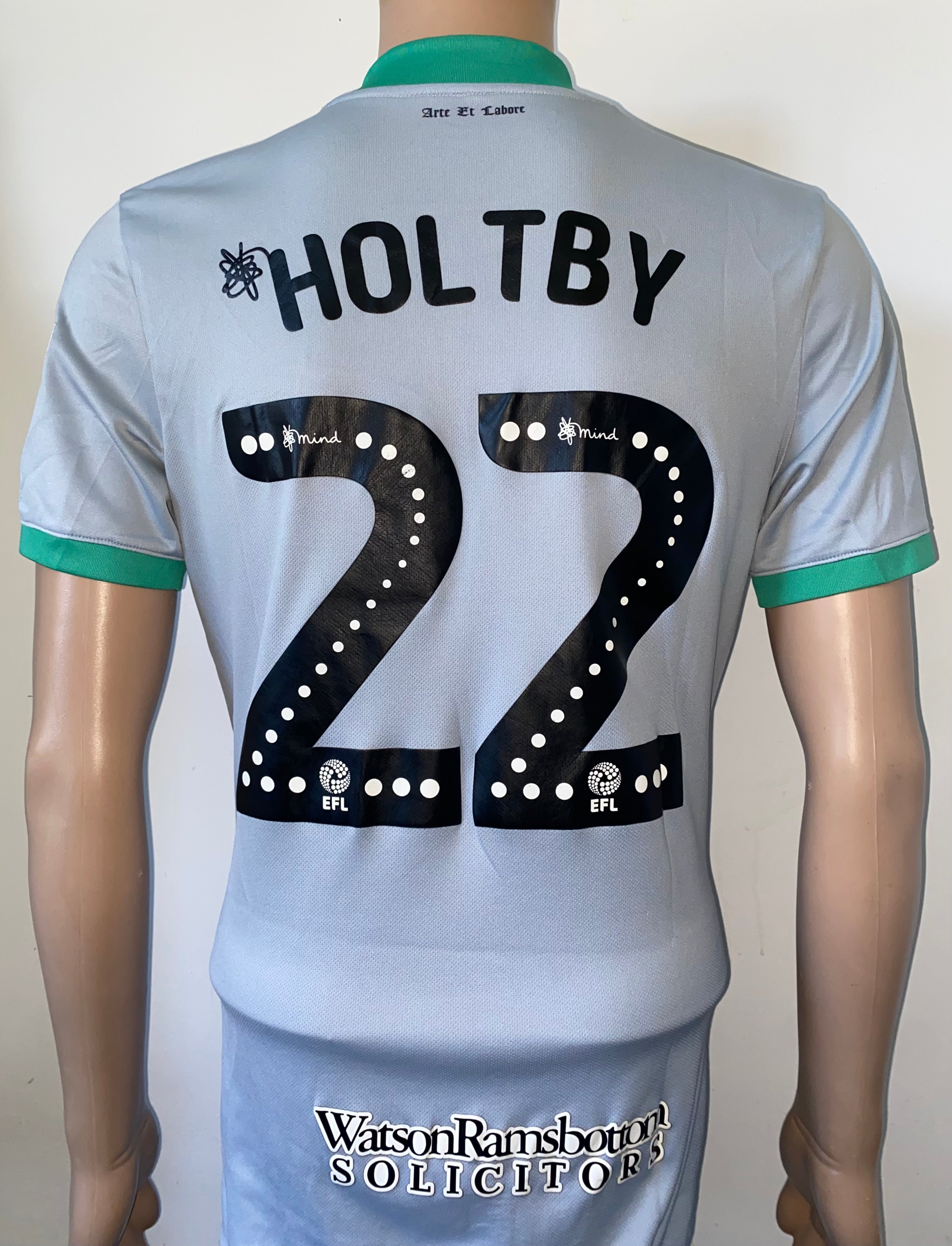 2019/20 BLACKBURN ROVERS MATCH WORN AWAY SHIRT (HOLTBY #22)