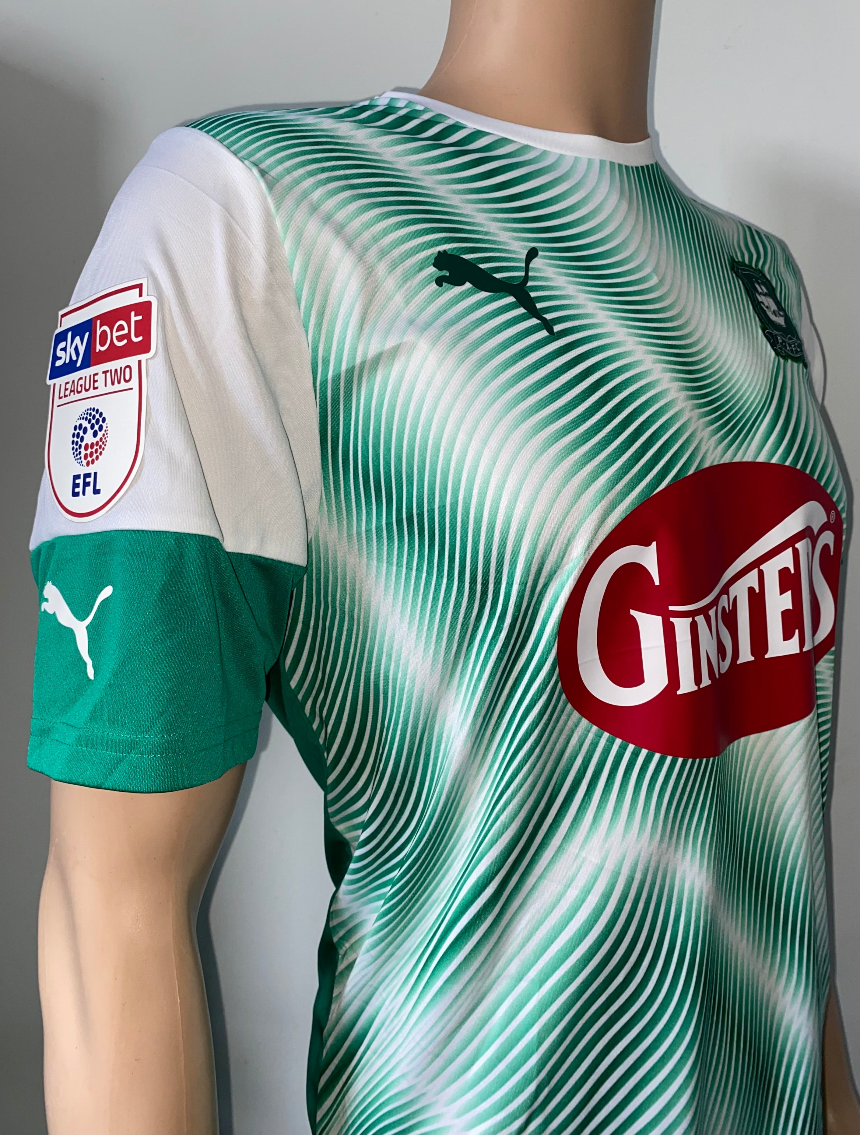 2019/20 PLYMOUTH ARGYLE MATCH ISSUE AWAY SHIRT (SMITH BROWN #23)