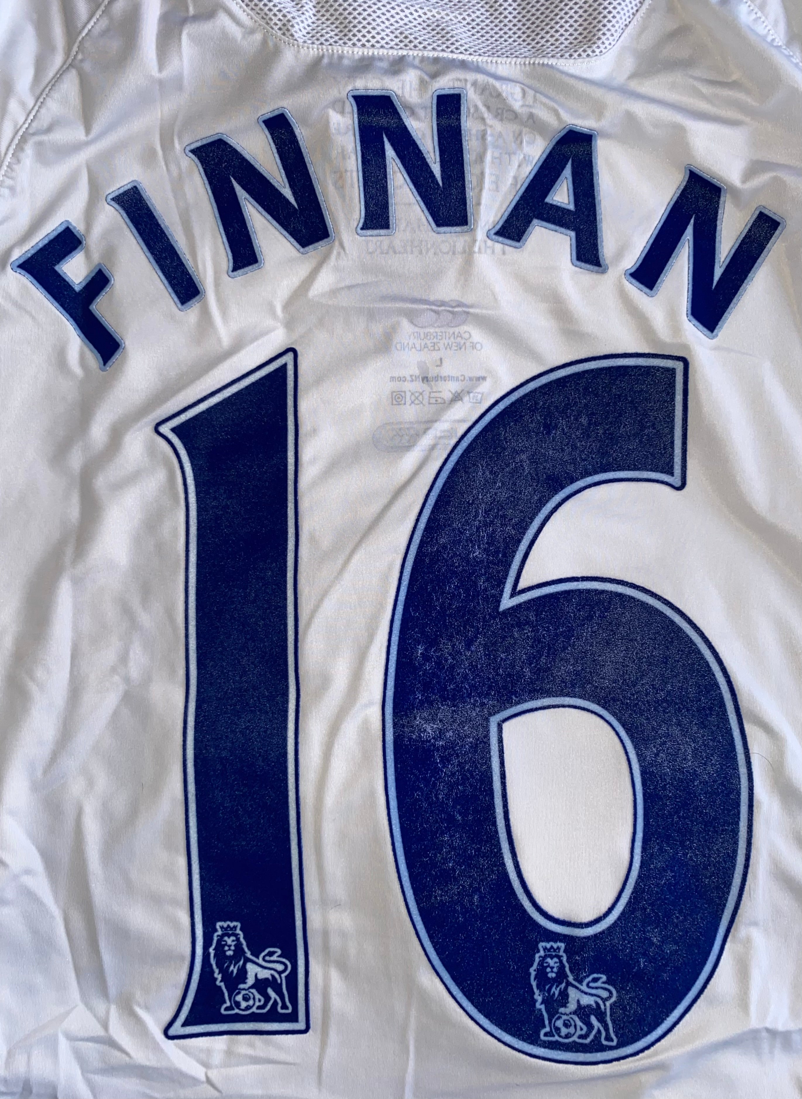 2009/10 PORTSMOUTH MATCH WORN SHIRT (FINNAN #16)