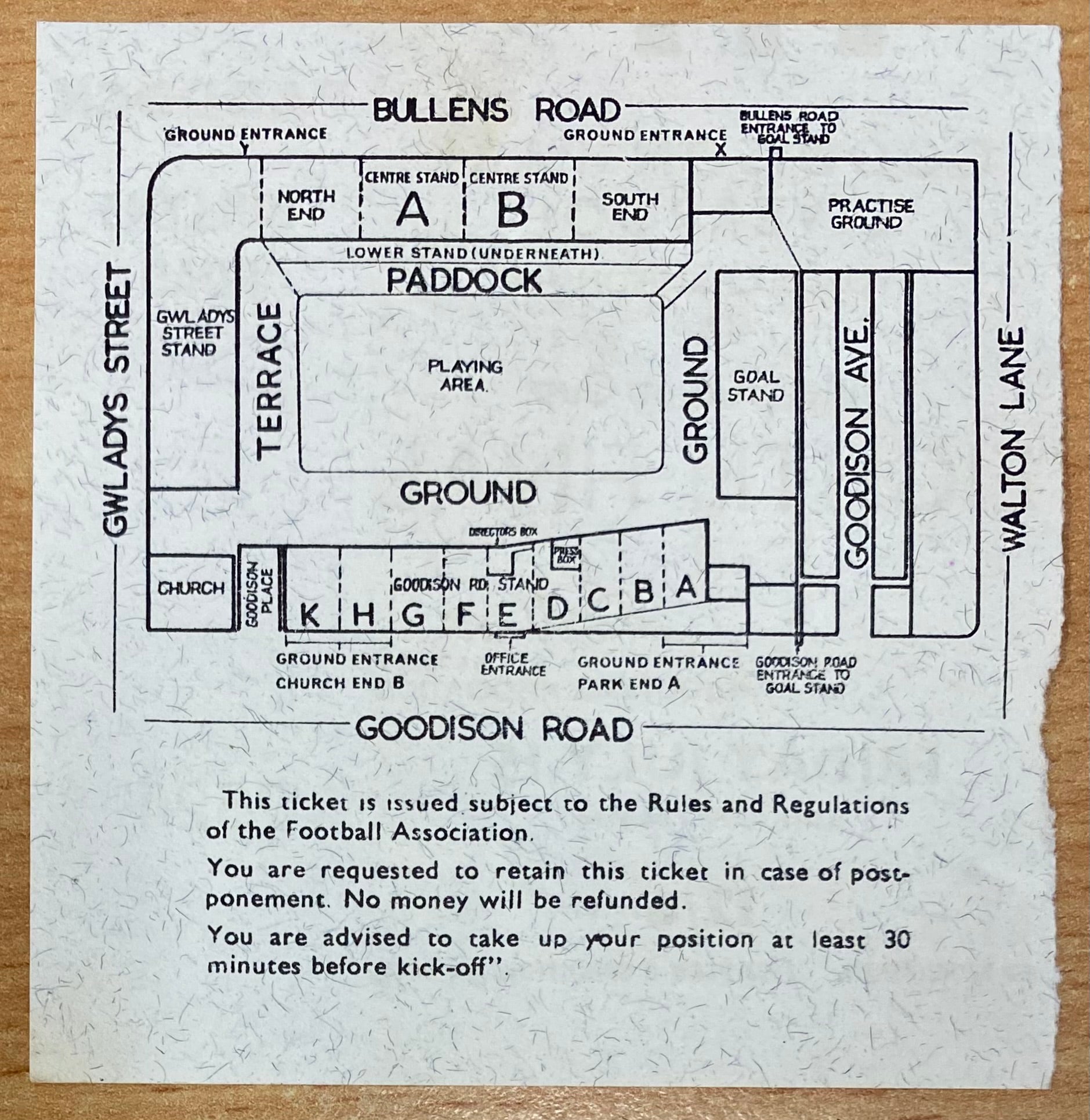 1966 ORIGINAL WORLD CUP 1ST ROUND TICKET BRAZIL V BULGARIA @ GOODISON PARK