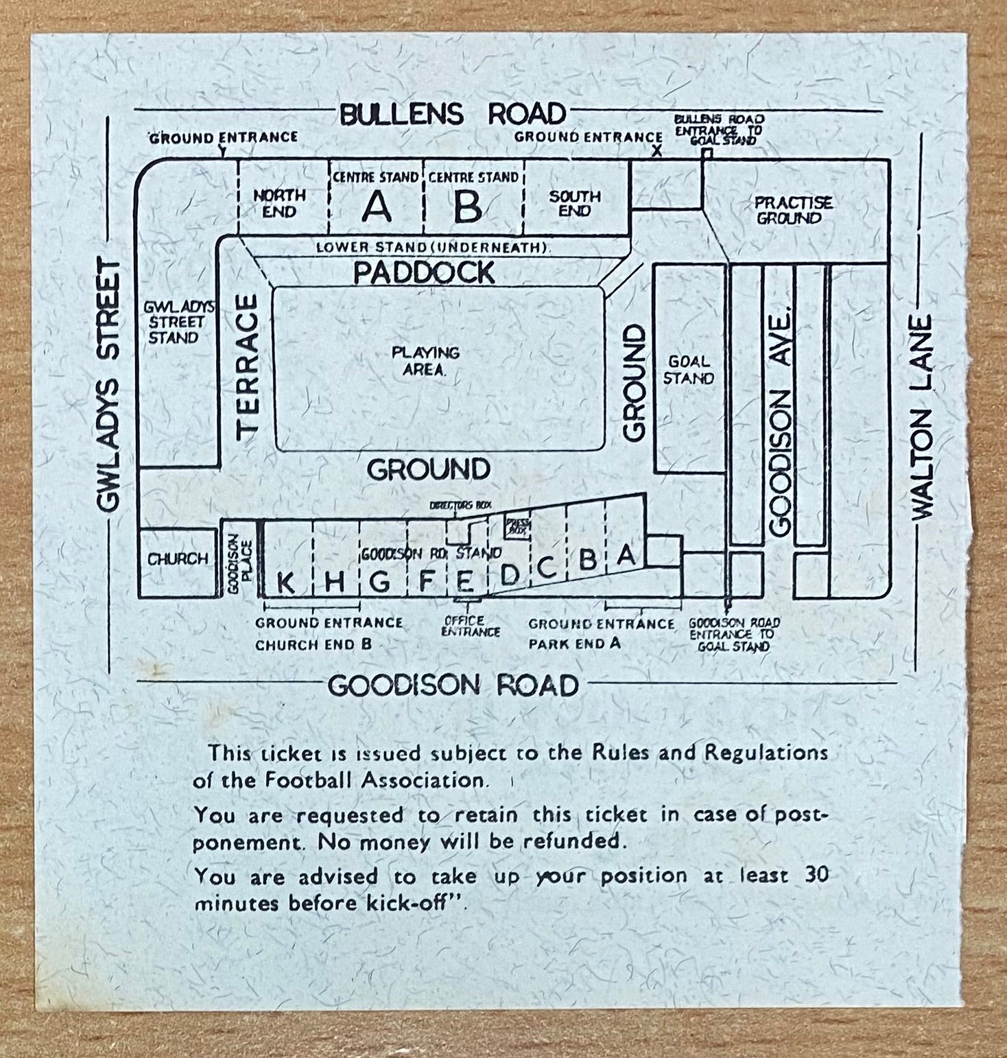 1966 ORIGINAL WORLD CUP 1ST ROUND TICKET BRAZIL V BULGARIA @ GOODISON PARK