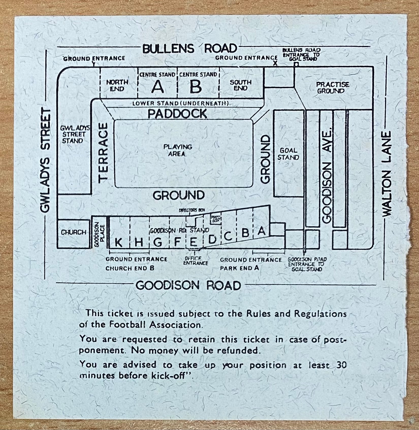 1966 ORIGINAL WORLD CUP 1ST ROUND TICKET BRAZIL V BULGARIA @ GOODISON PARK