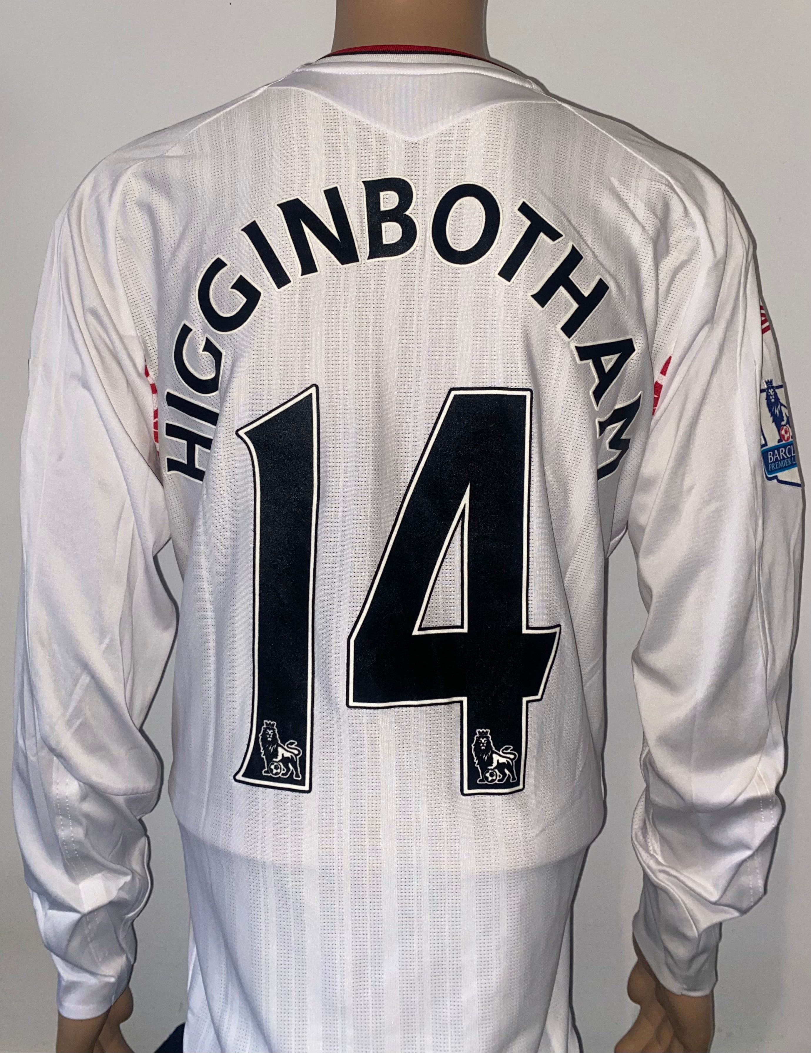 2008/09 MATCH WORN SUNDERLAND AWAY SHIRT (HIGGINBOTHAM #14)