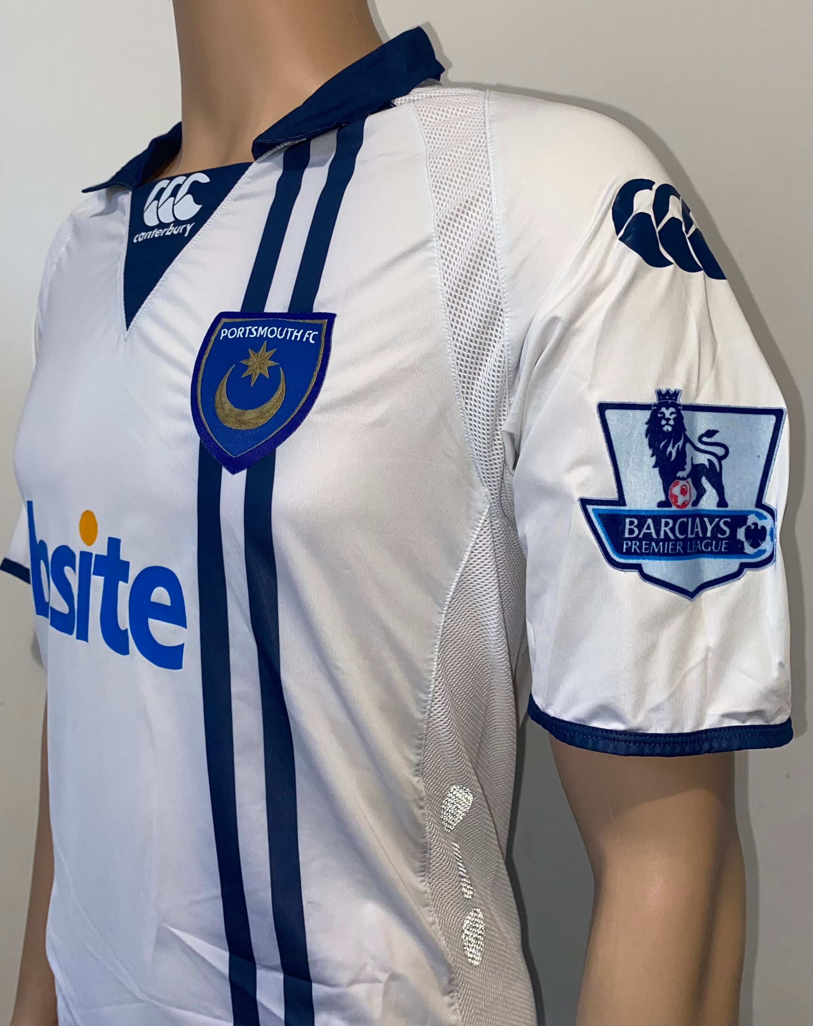 2009/10 PORTSMOUTH MATCH WORN SHIRT (FINNAN #16)