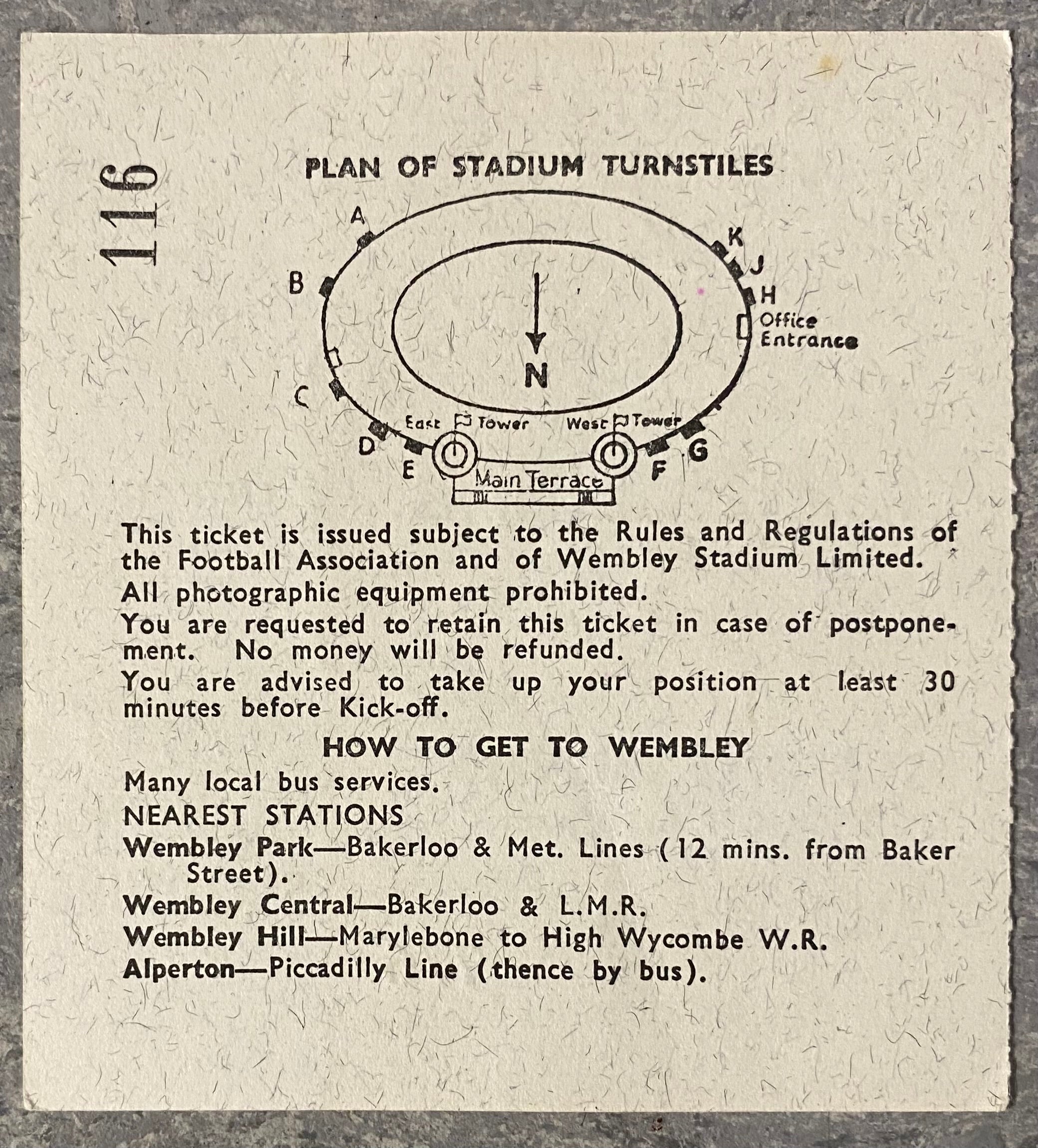 1966 ORIGINAL WORLD CUP 1ST ROUND TICKET MEXICO V URUGUAY @ WEMBLEY
