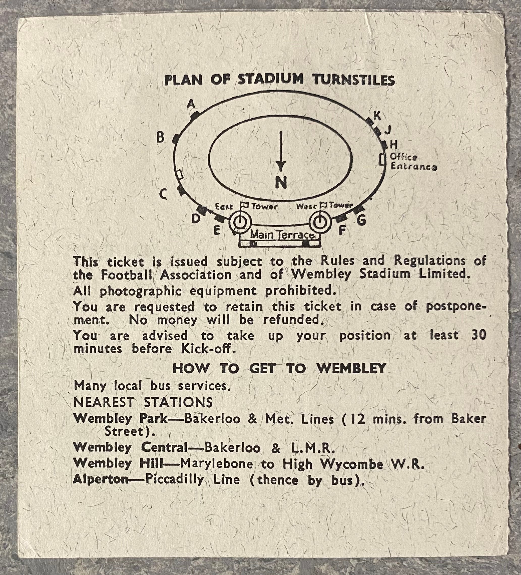 1966 ORIGINAL WORLD CUP 1ST ROUND TICKET ENGLAND V URUGUAY @ WEMBLEY
