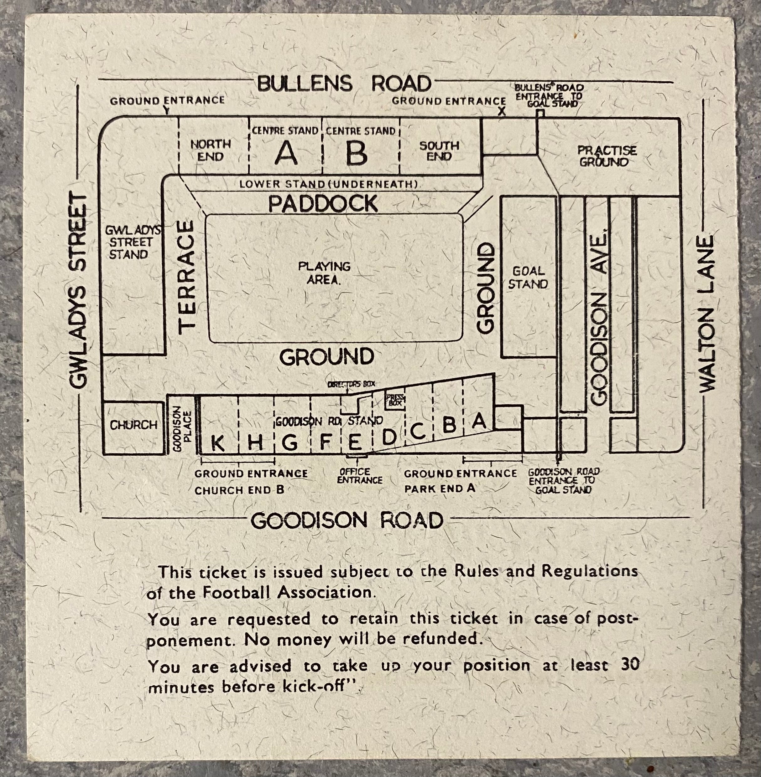 1966 ORIGINAL WORLD CUP SEMI FINAL TICKET WEST GERMANY V SOVIET UNION @ GOODISON PARK
