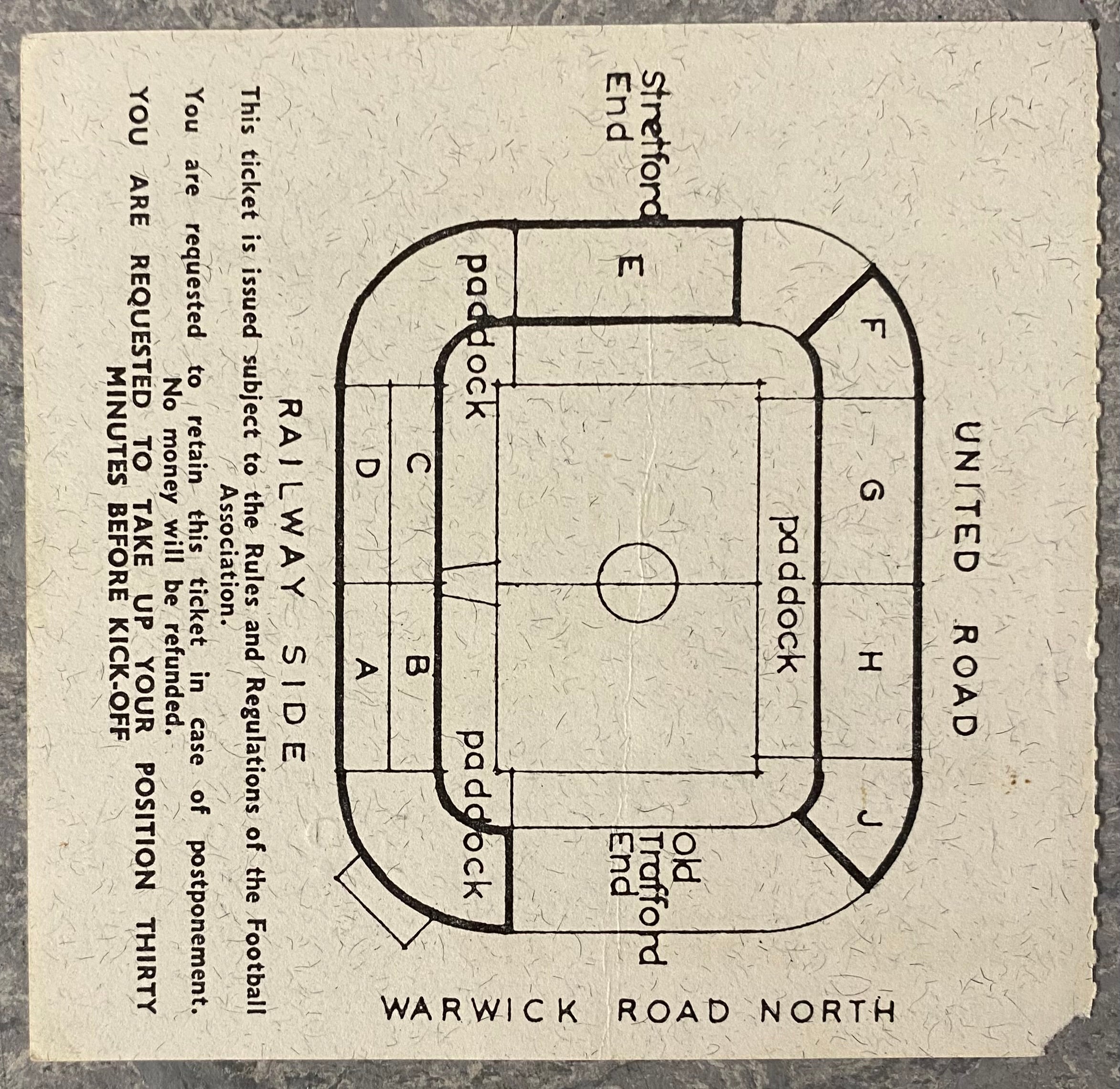 1966 ORIGINAL WORLD CUP 1ST ROUND TICKET HUNGARY V BULGARIA @ OLD TRAFFORD