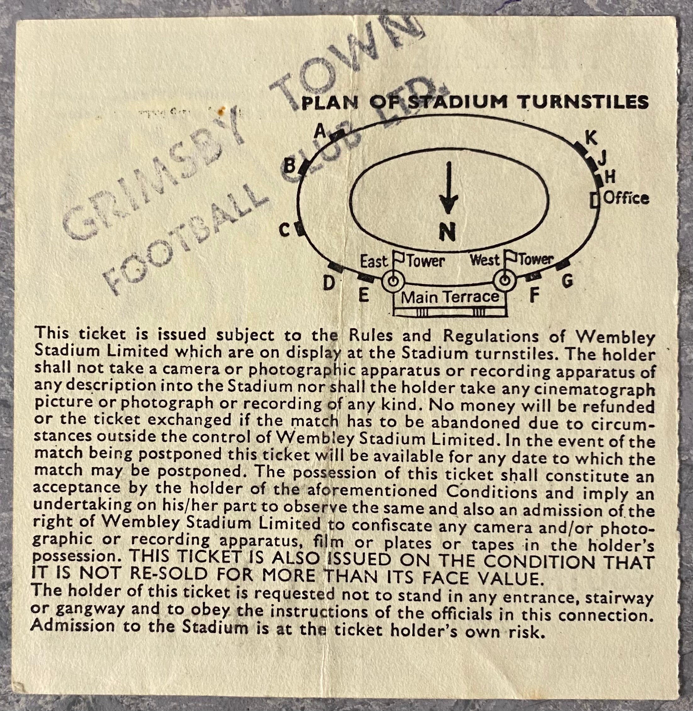 1981 ORIGINAL FA CUP FINAL TICKET TOTTENHAM HOTSPUR V MANCHESTER CITY