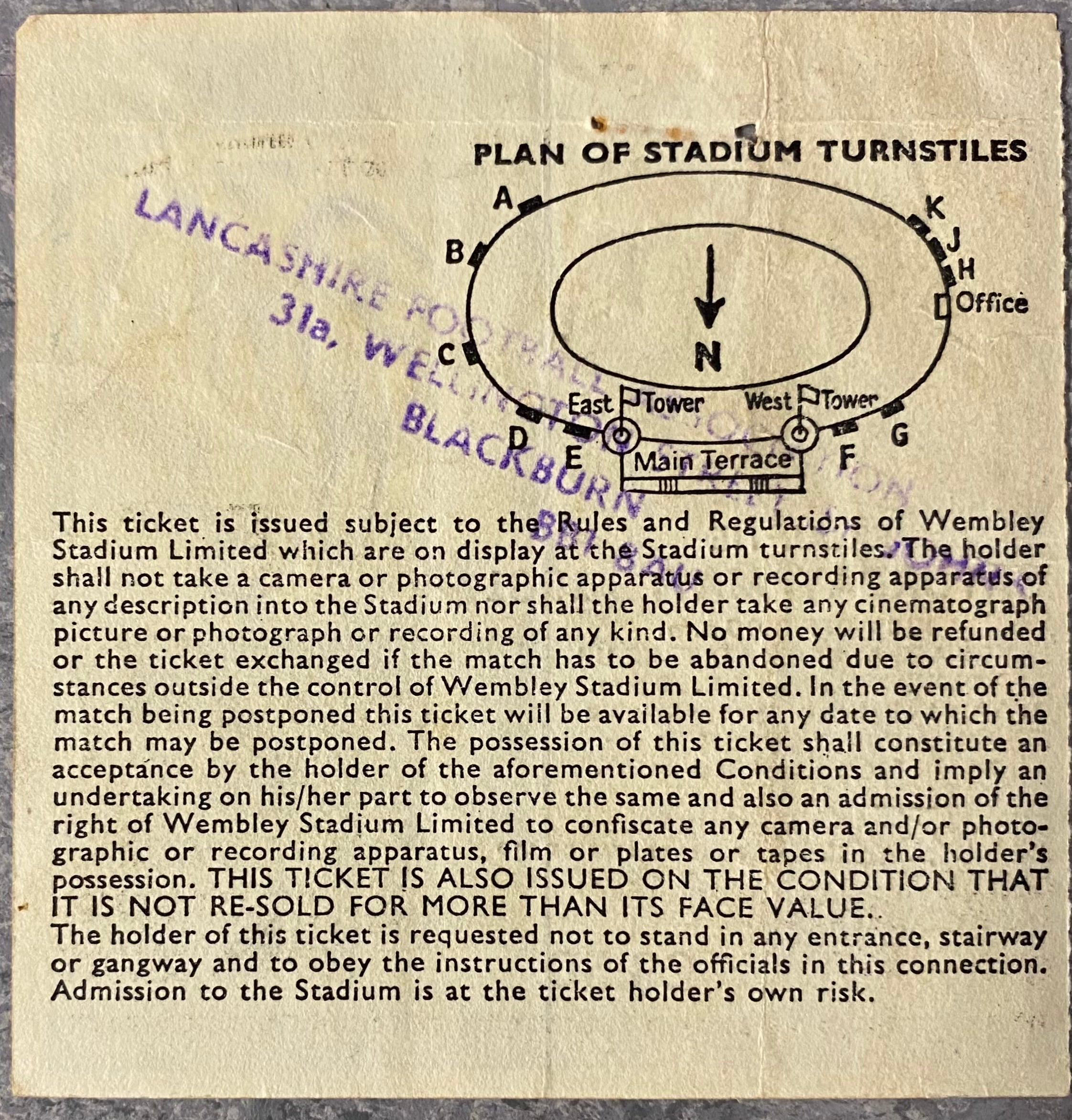 1981 ORIGINAL FA CUP FINAL TICKET TOTTENHAM HOTSPUR V MANCHESTER CITY
