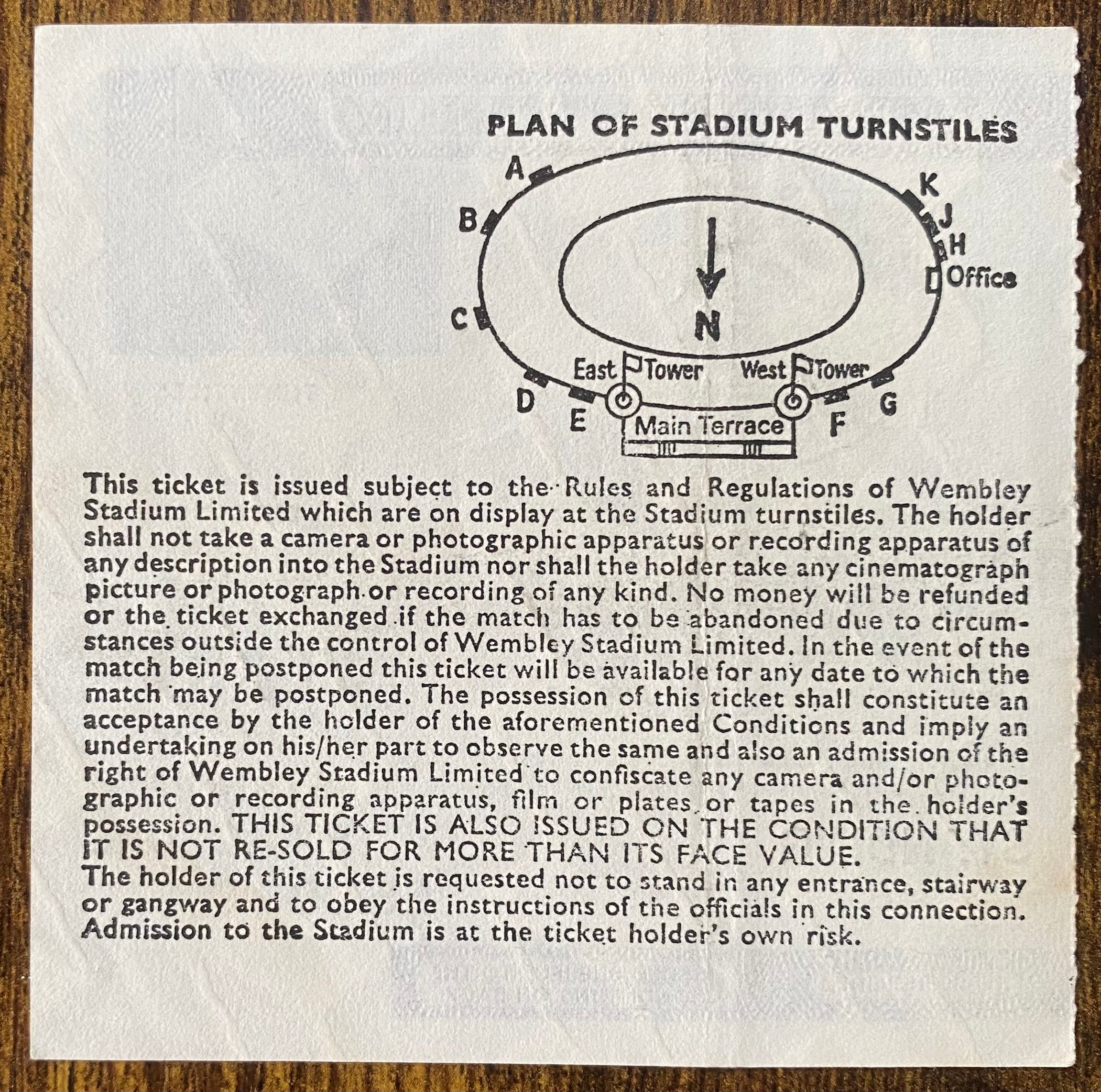 1983 ORIGINAL FA CUP FINAL TICKET BRIGHTON AND HOVE ALBION V MANCHESTER UNITED