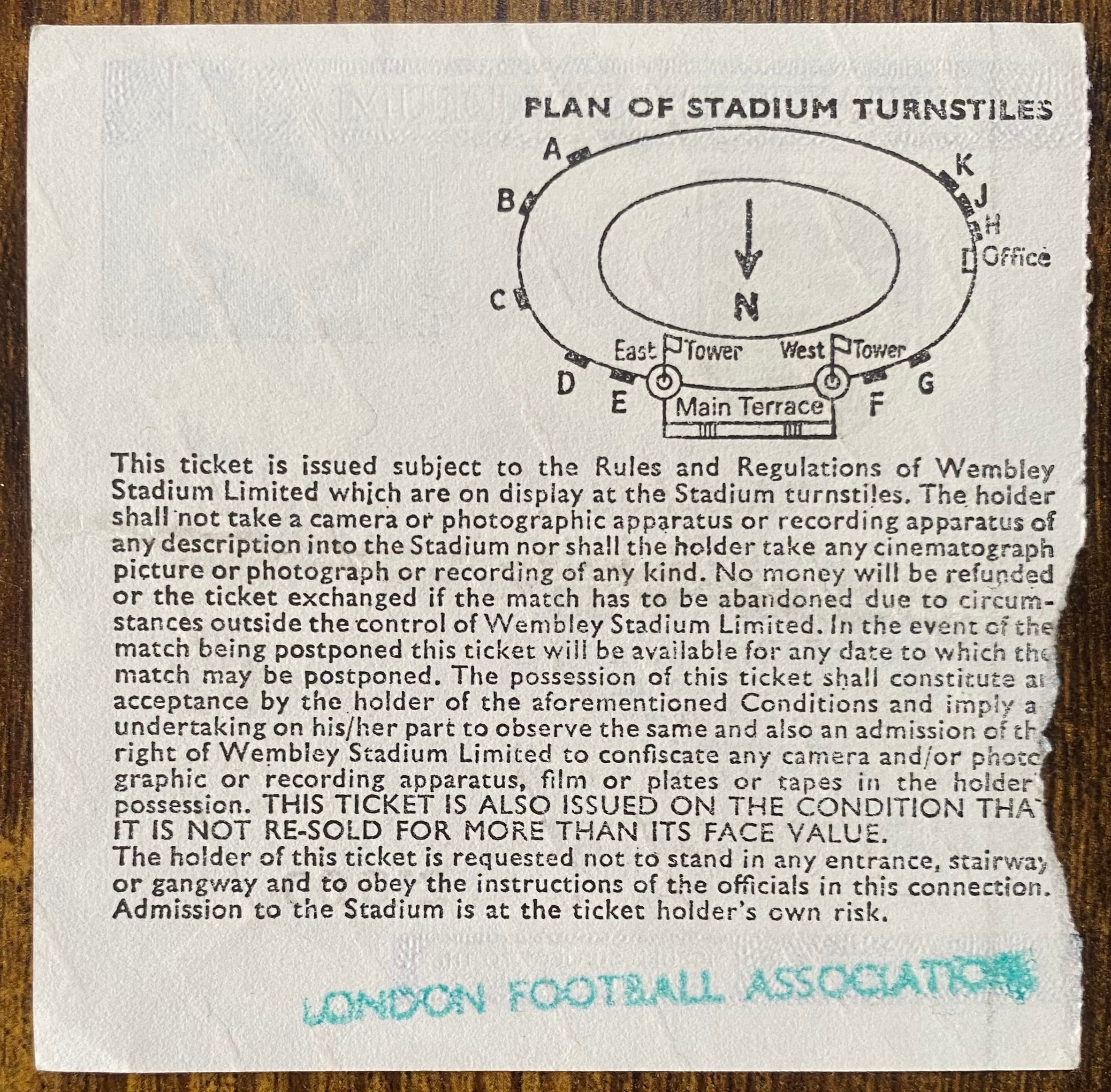 1983 ORIGINAL FA CUP FINAL TICKET BRIGHTON AND HOVE ALBION V MANCHESTER UNITED