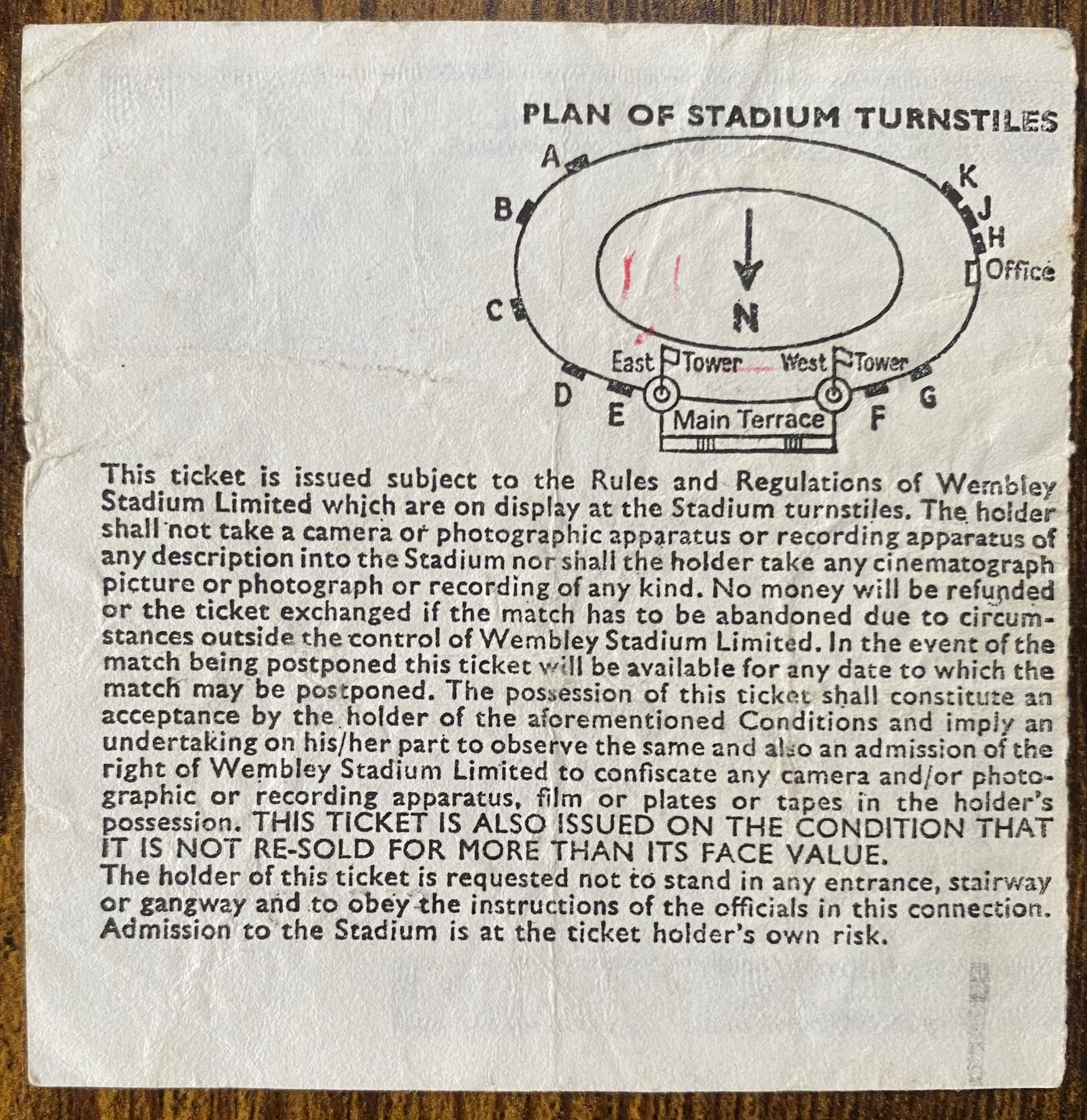 1983 ORIGINAL FA CUP FINAL TICKET BRIGHTON AND HOVE ALBION V MANCHESTER UNITED