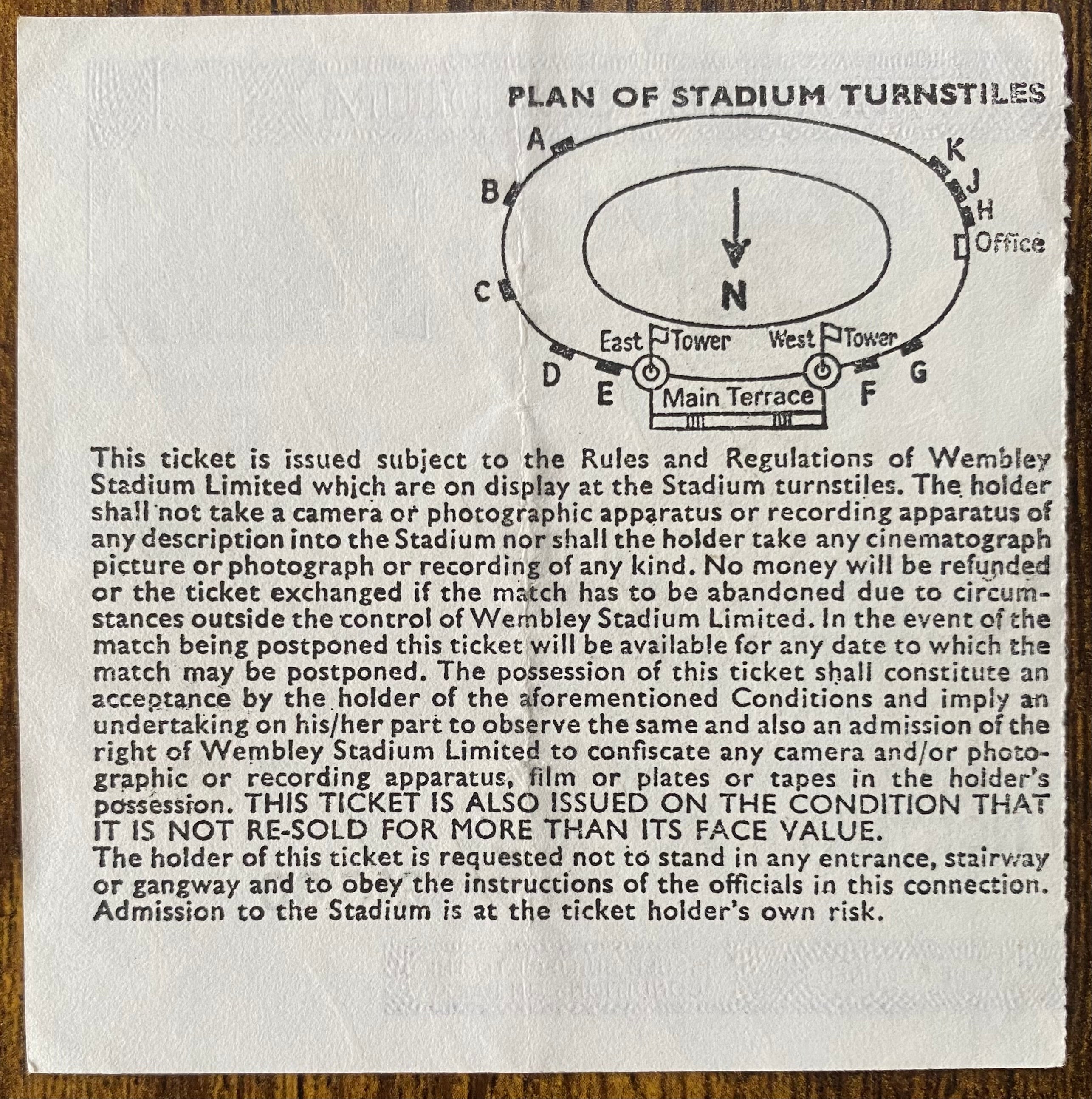 1983 ORIGINAL FA CUP FINAL TICKET BRIGHTON AND HOVE ALBION V MANCHESTER UNITED