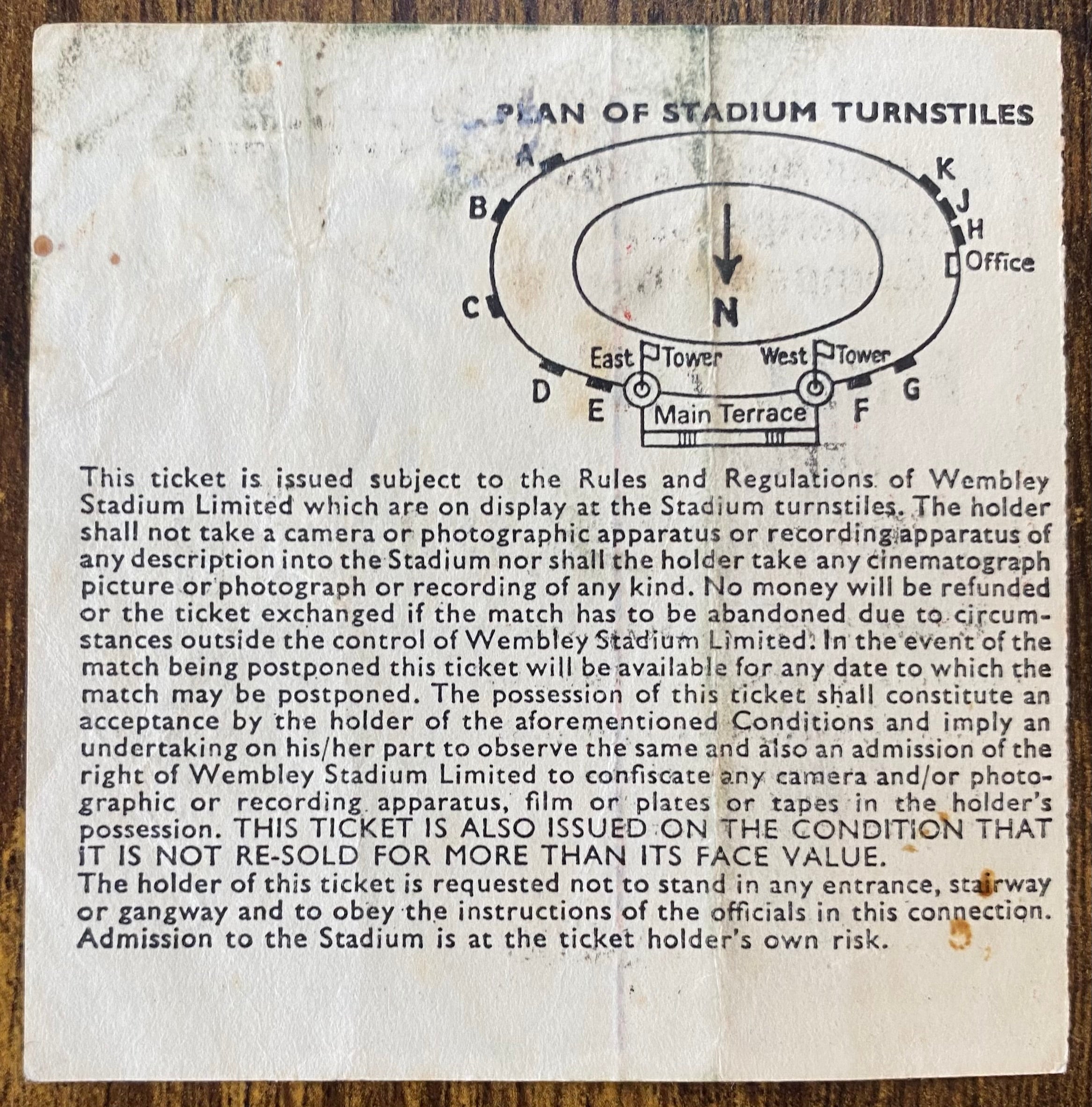 1983 ORIGINAL FA CUP FINAL REPLAY TICKET BRIGHTON AND HOVE ALBION V MANCHESTER UNITED