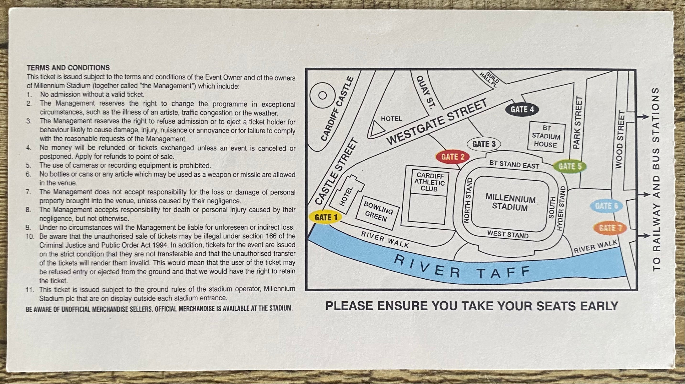 2001 ORIGINAL FA CUP FINAL TICKET ARSENAL V LIVERPOOL @ CARDIFF