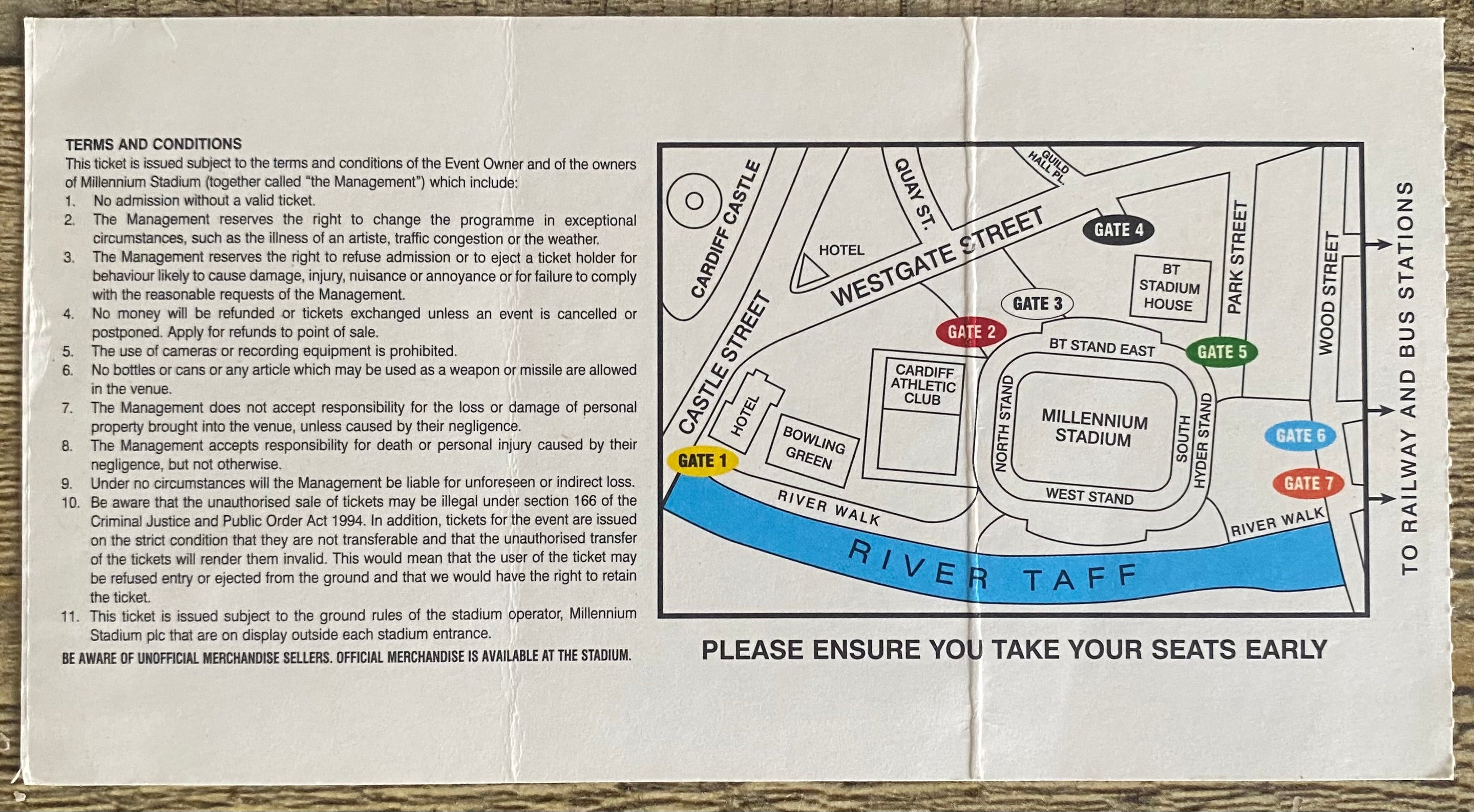 2002 ORIGINAL FA CUP FINAL TICKET ARSENAL V CHELSEA @ CARDIFF