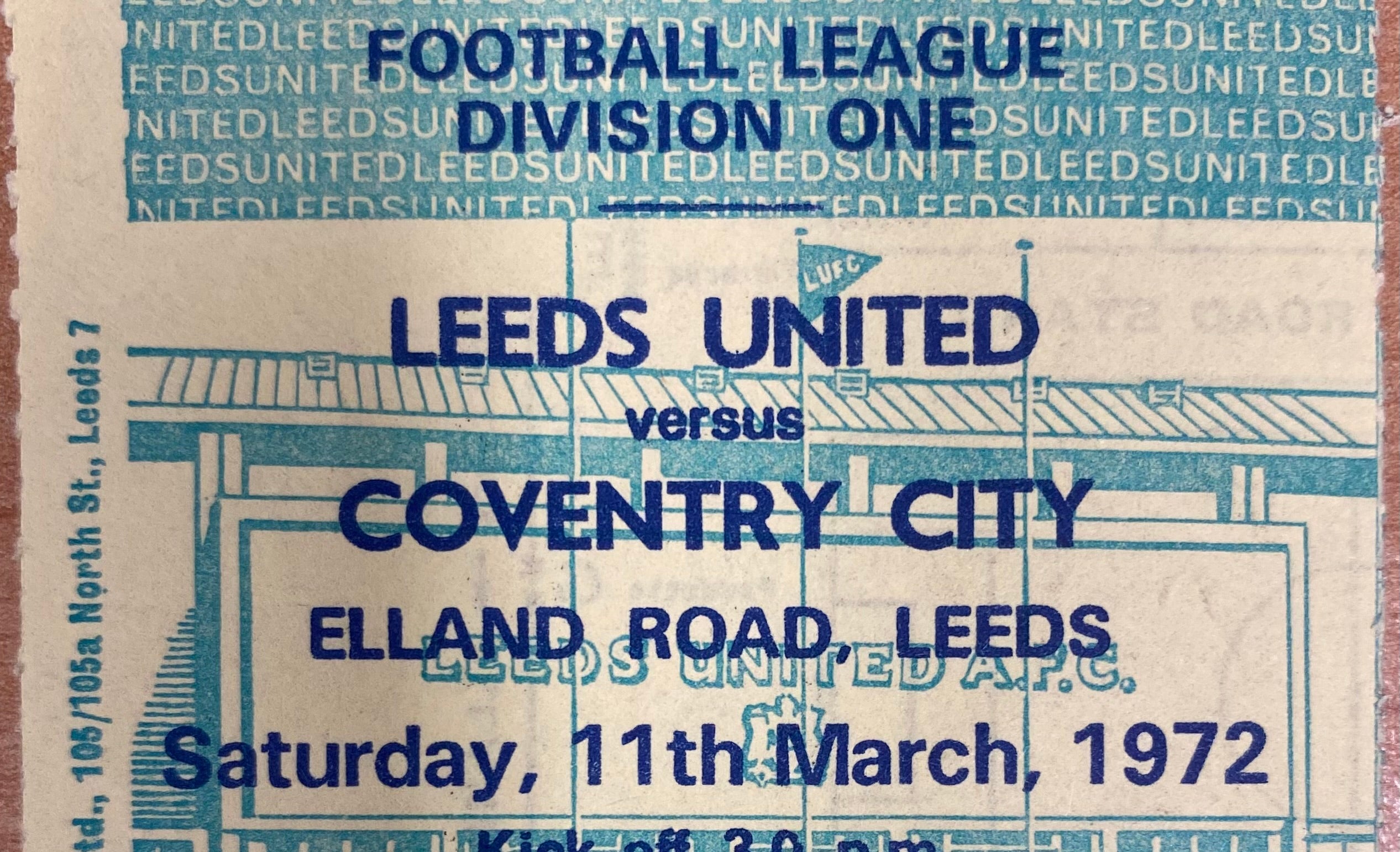 ORIGINAL ENGLISH CLUB TICKETS 1970S
