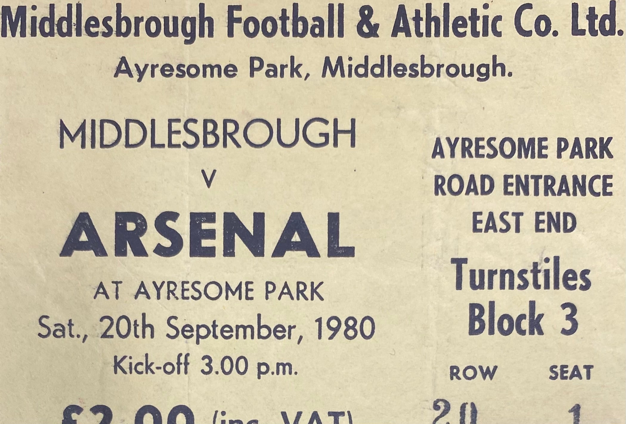 ORIGINAL ENGLISH CLUBS MATCH TICKETS 1980-89