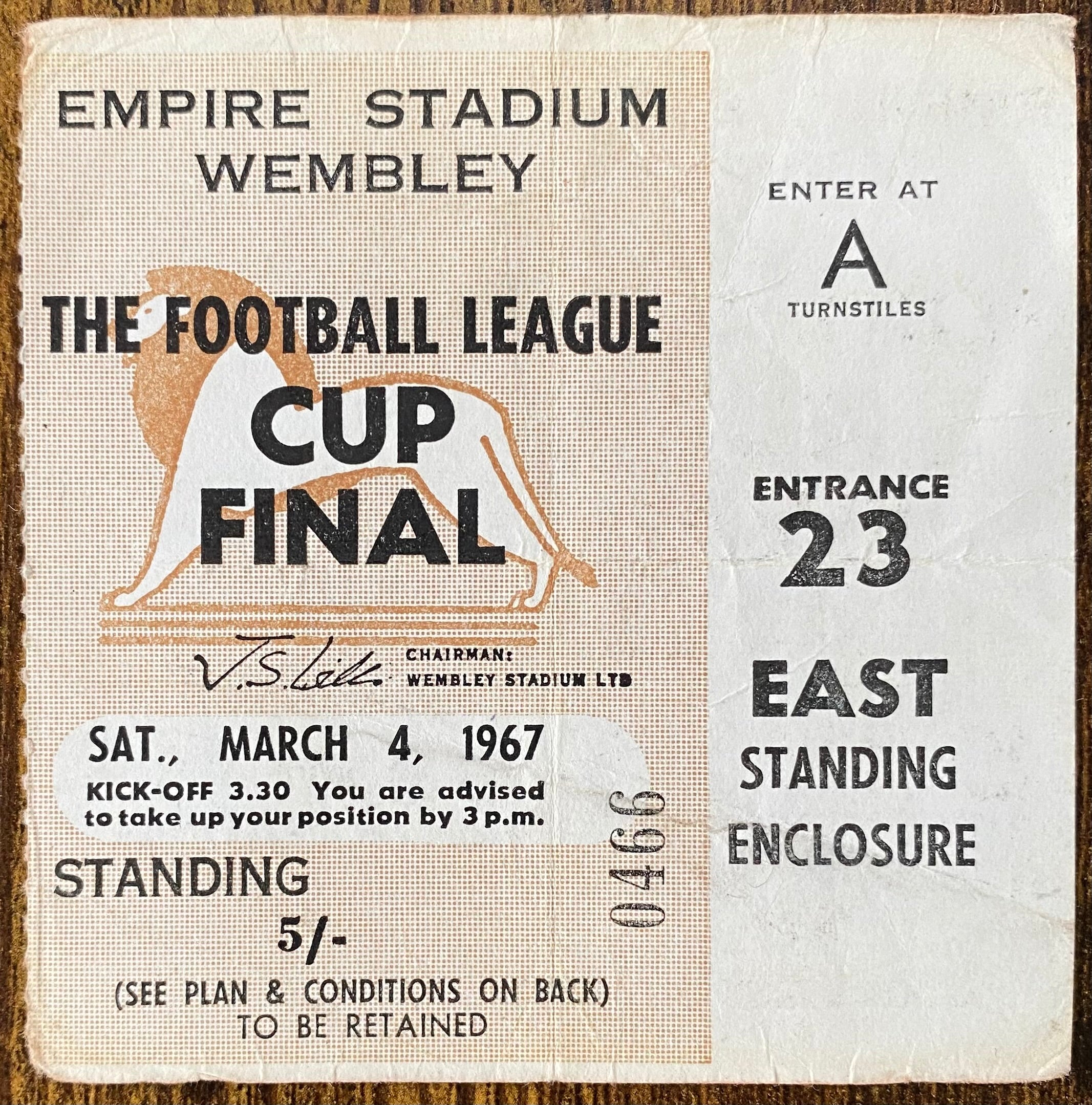 ORIGINAL LEAGUE CUP FINALS AND CHARITY SHIELD TICKETS