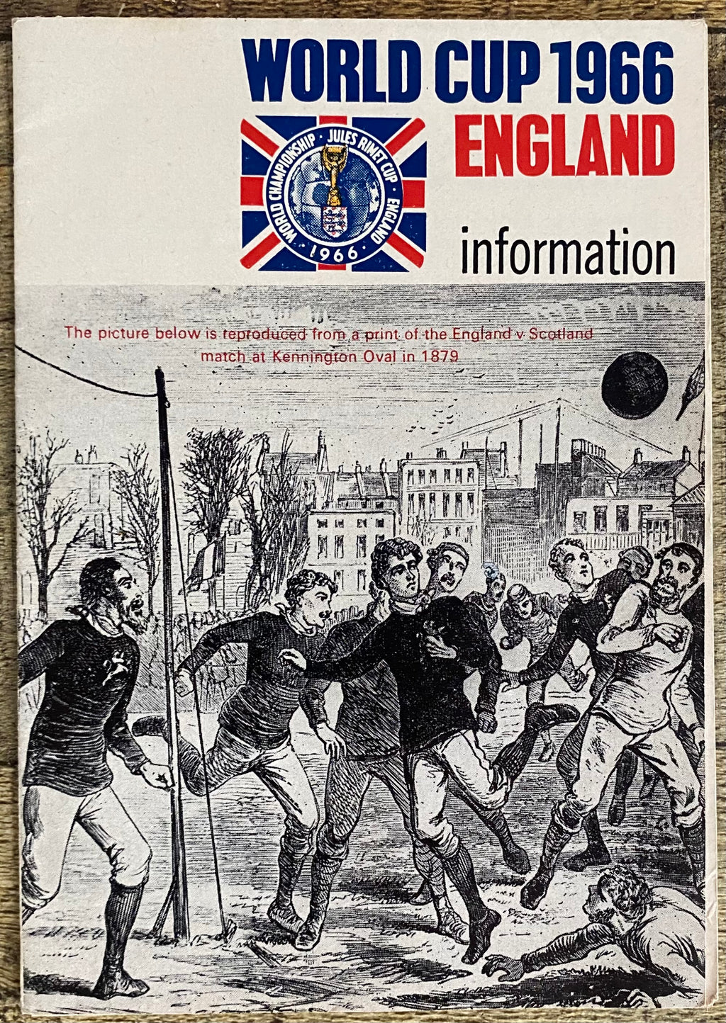 1966 WORLD CUP ORIGINAL OFFICIAL TICKET INFORMATION FOLD OUT BOOKLET