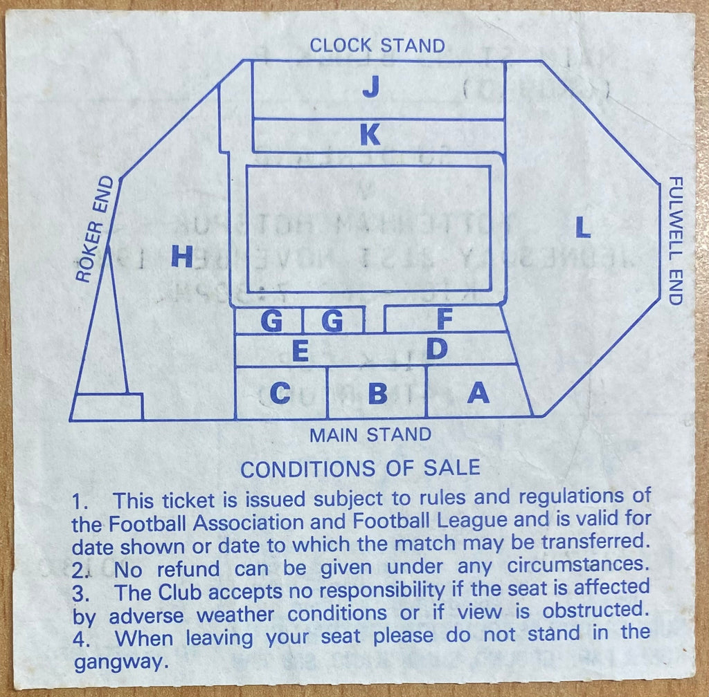 1984/85 ORIGINAL MILK CUP 4TH ROUND TICKET SUNDERLAND V TOTTENHAM HOTSPUR
