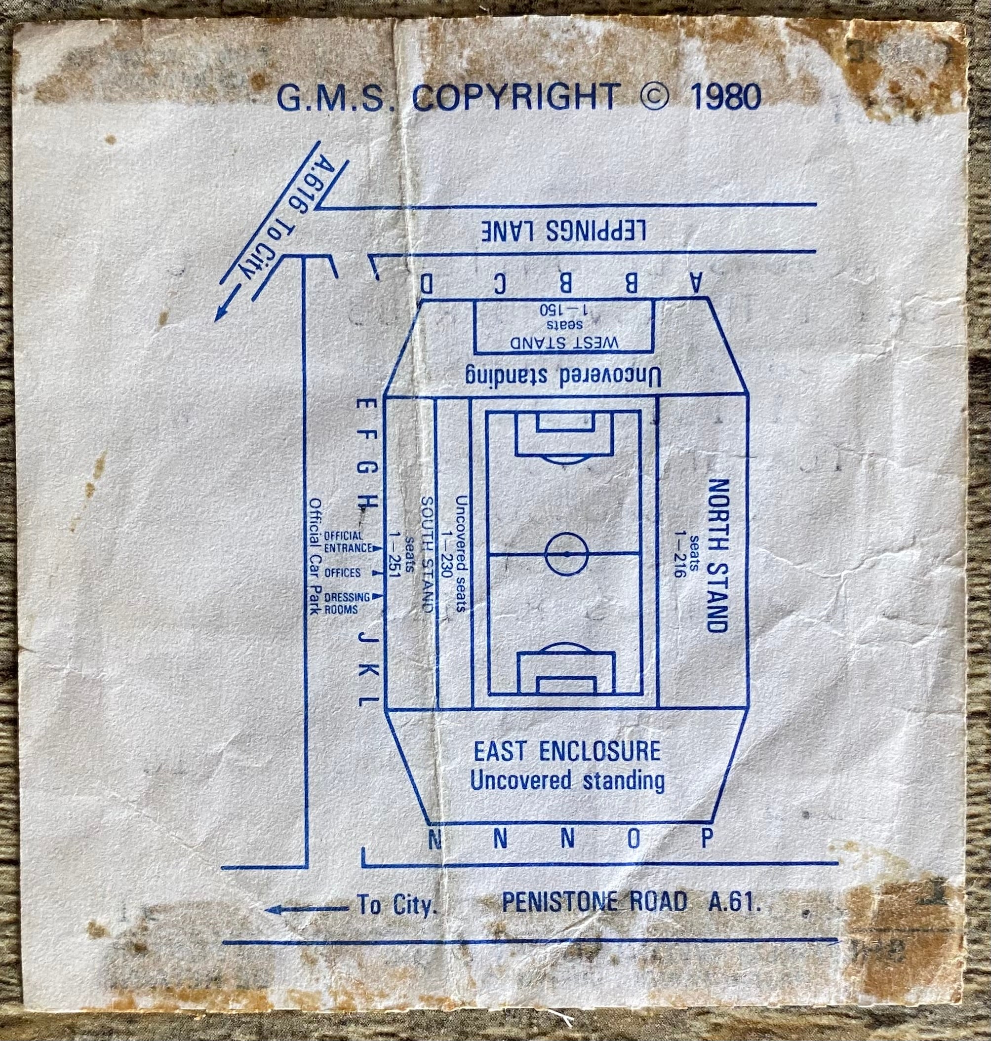 1983/84 ORIGINAL DIVISION 2 TICKET SHEFFIELD WEDNESDAY V NEWCASTLE UNITED