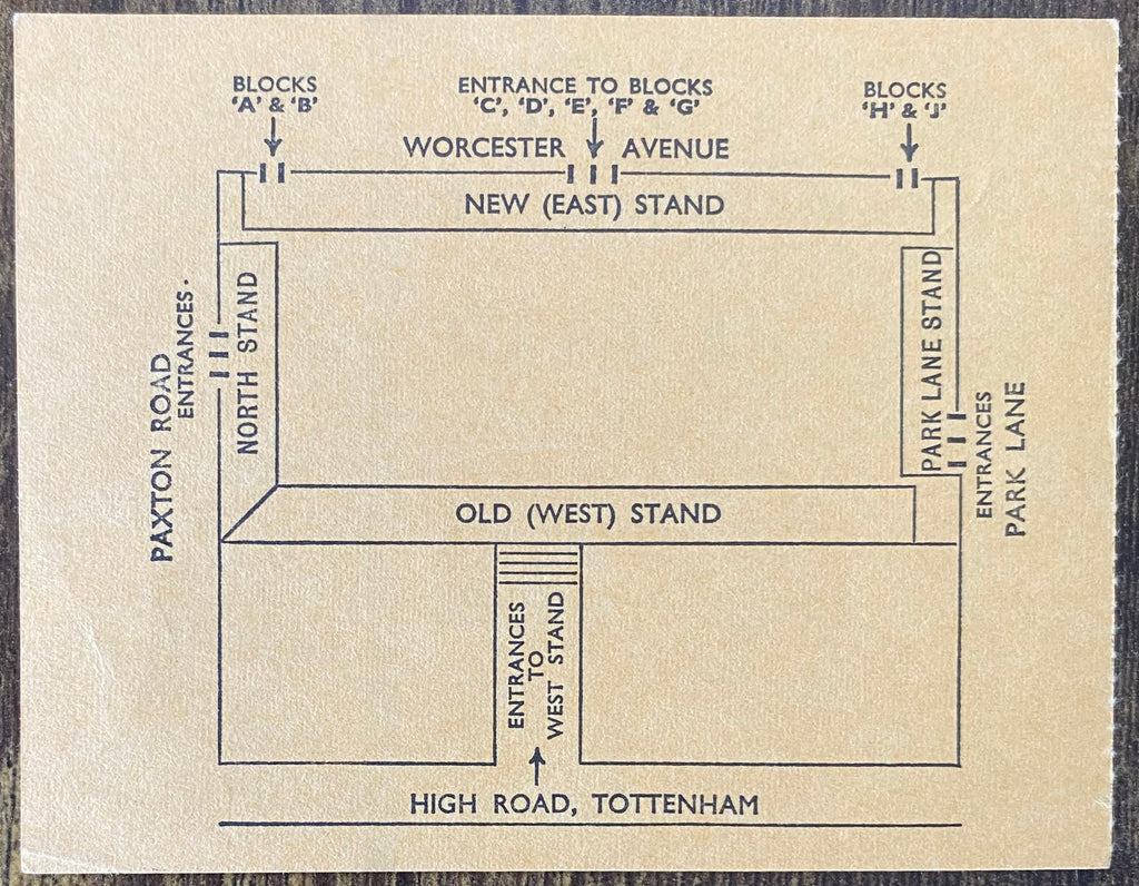 1970/71 ORIGINAL DIVISION ONE TICKET TOTTENHAM HOTSPUR V NEWCASTLE UNITED