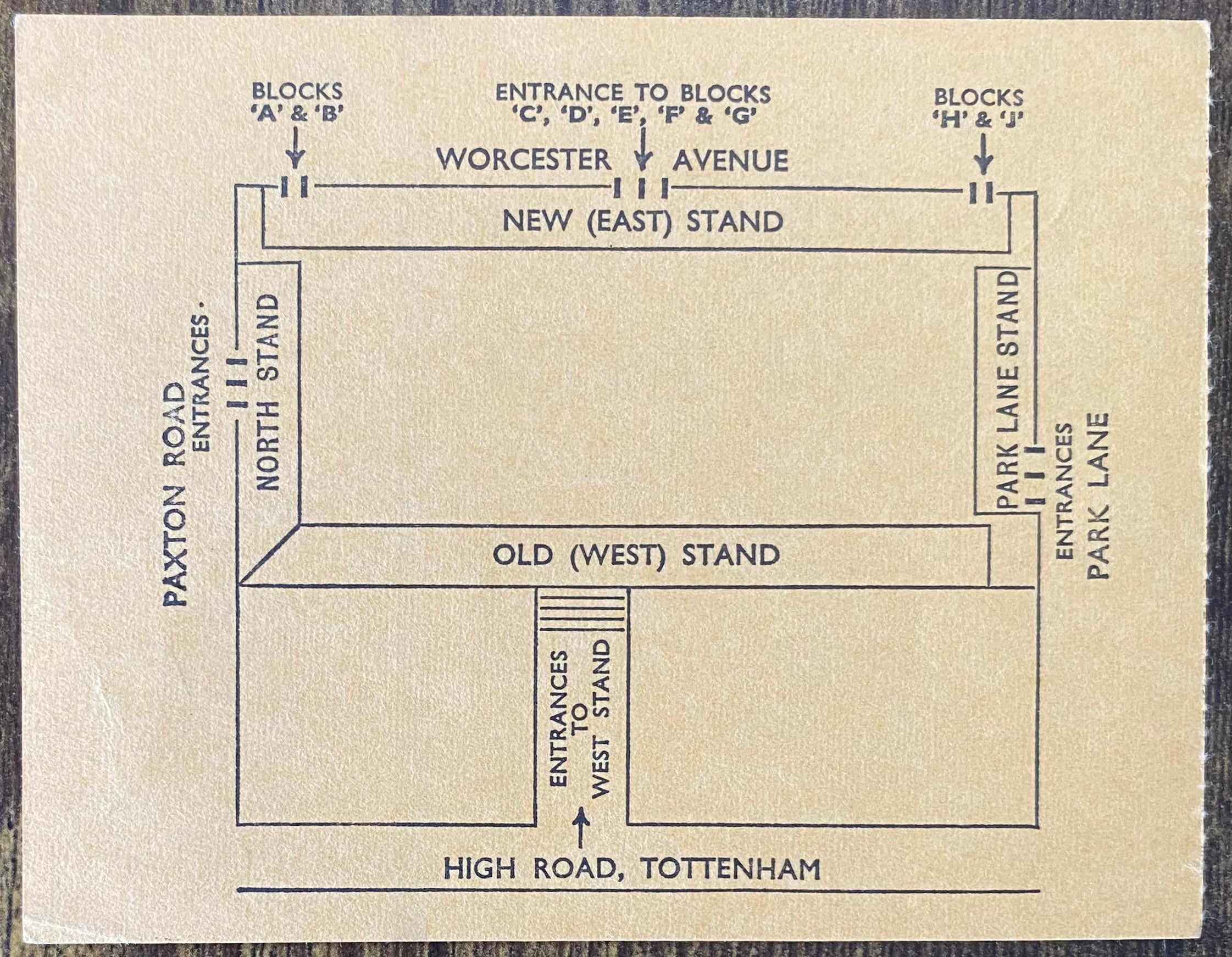 1970/71 ORIGINAL DIVISION ONE TICKET TOTTENHAM HOTSPUR V NEWCASTLE UNITED